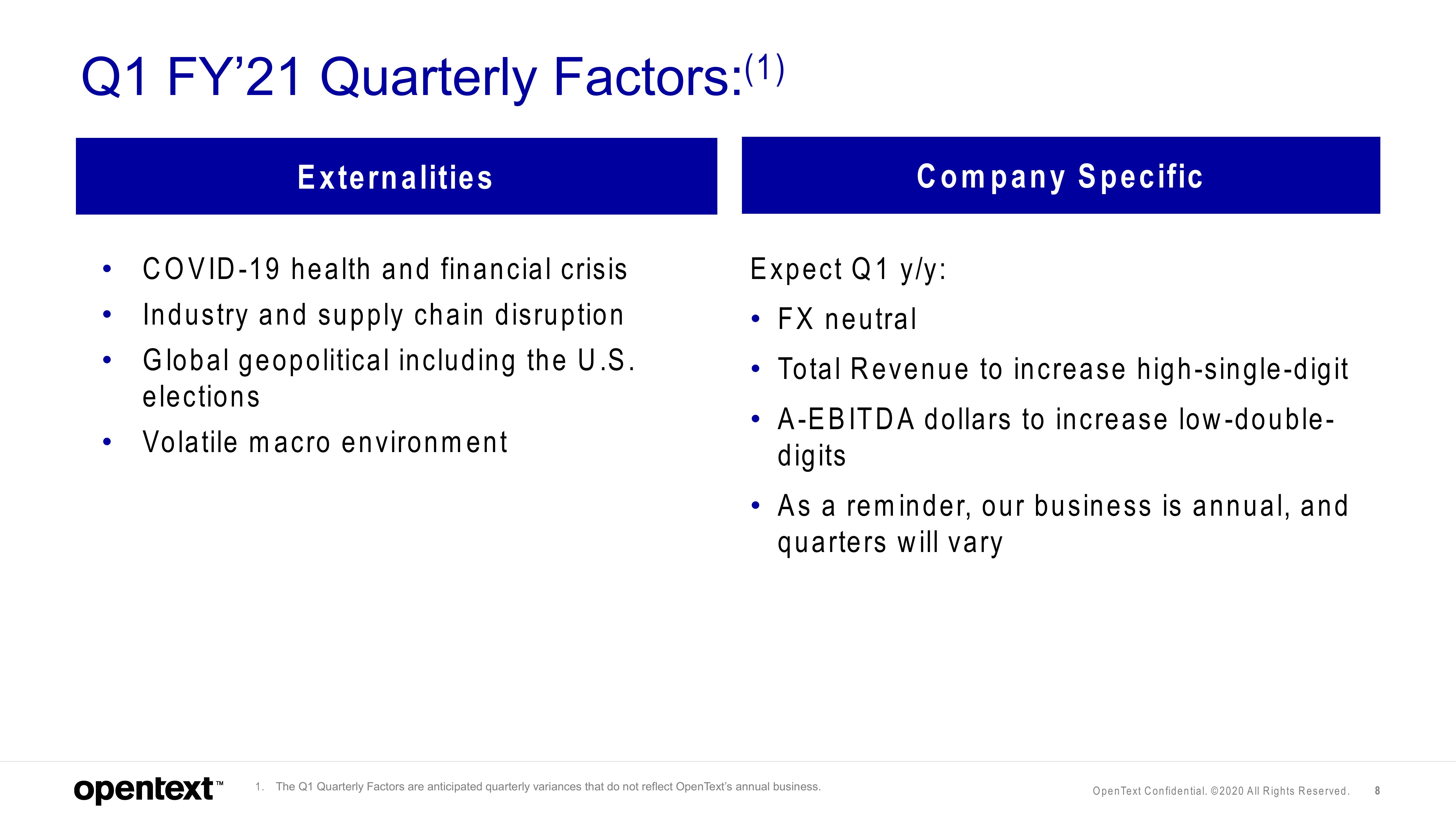 OpenText Results Presentation Deck slide image #8