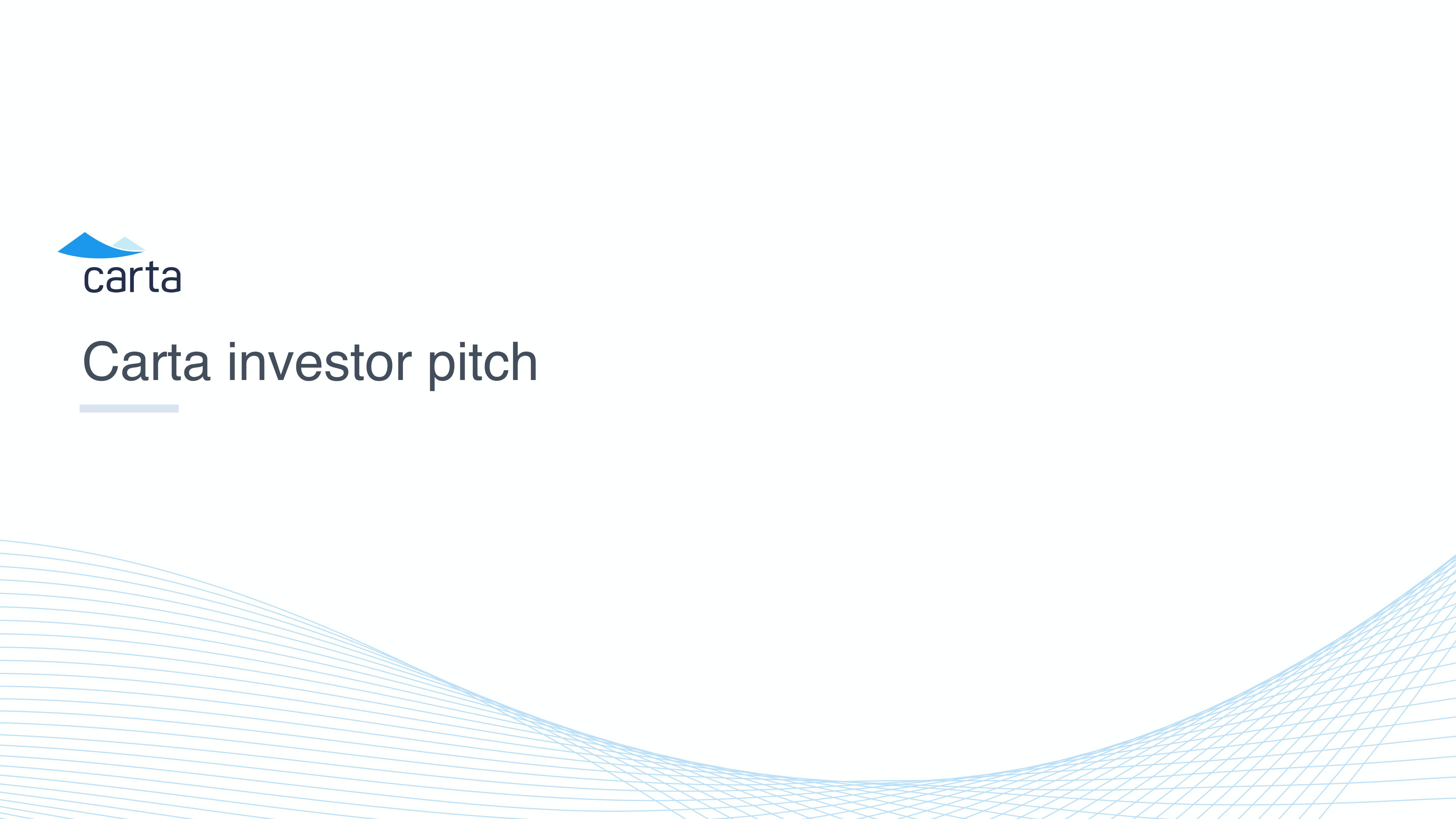 Carta Start Up Pitch Deck image