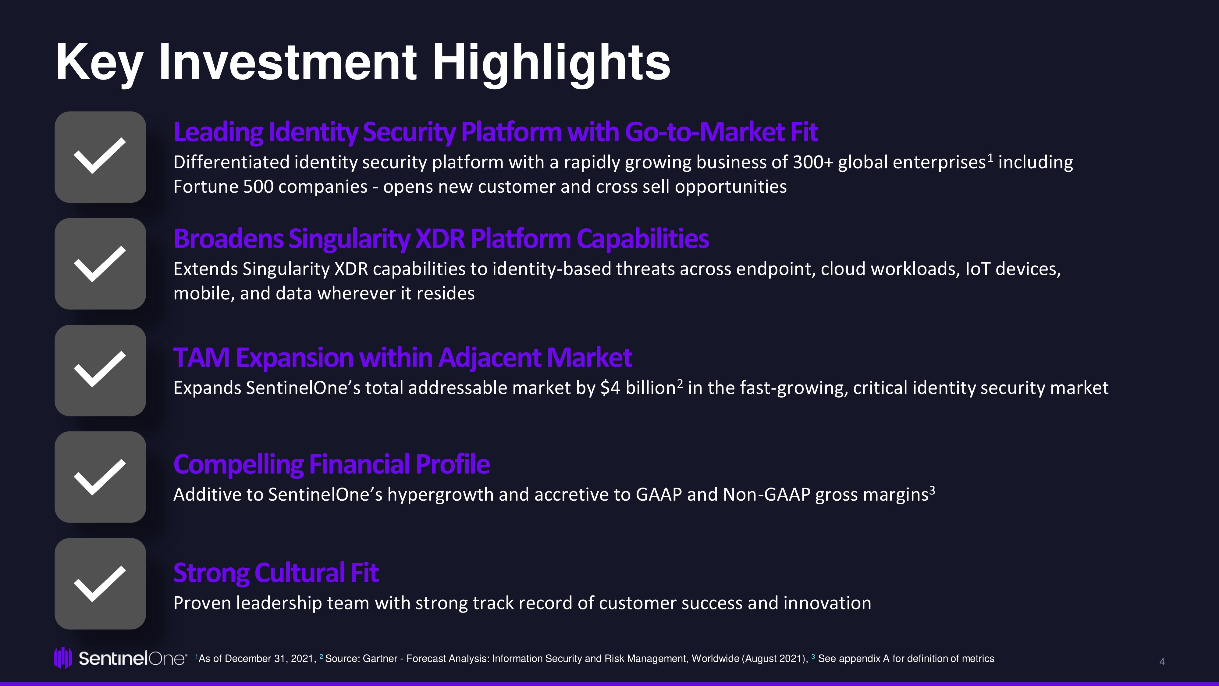 SentinelOne Mergers and Acquisitions Presentation Deck slide image #4