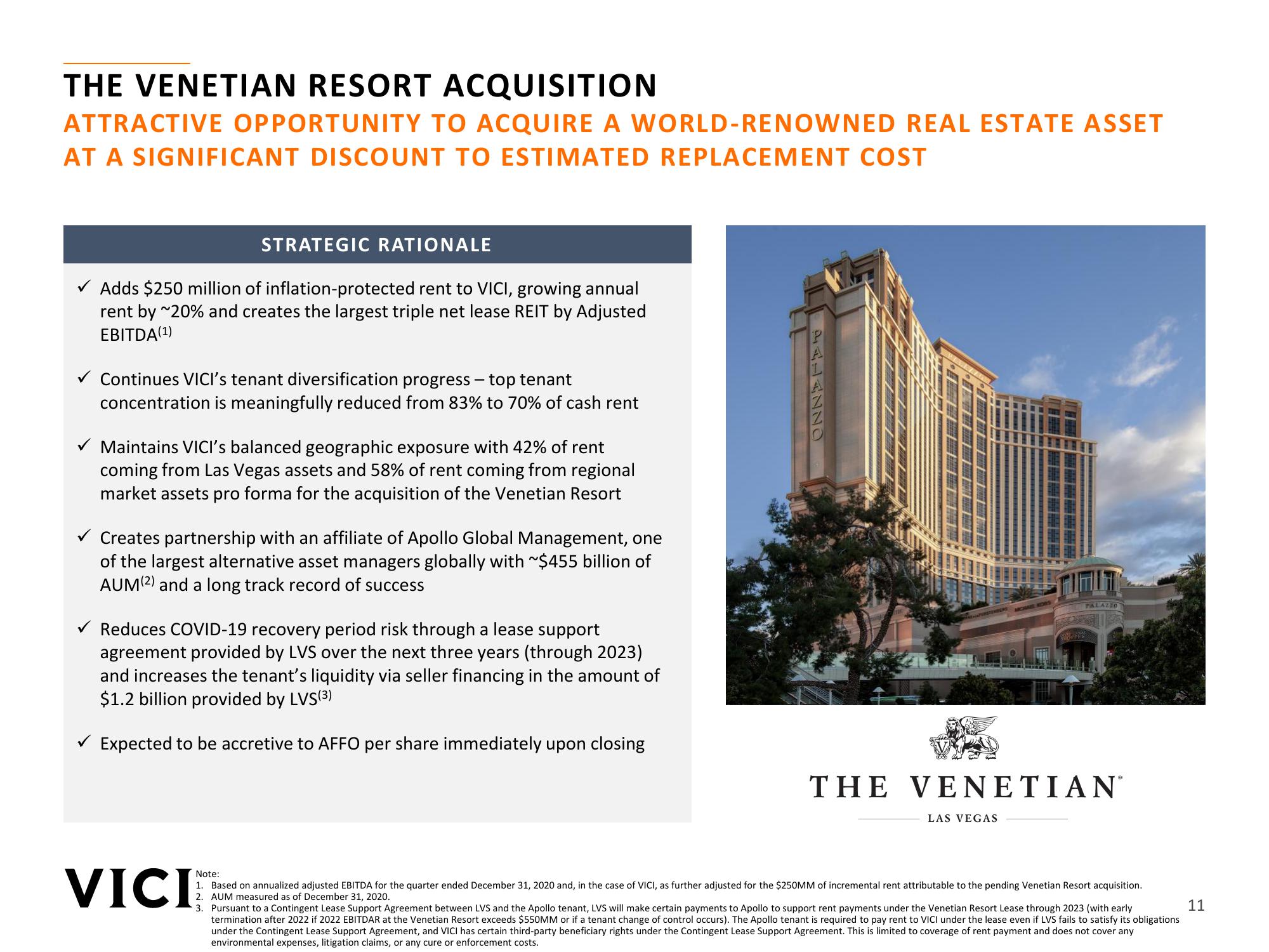 Vice the Venetian Resort Transaction Overview slide image #11