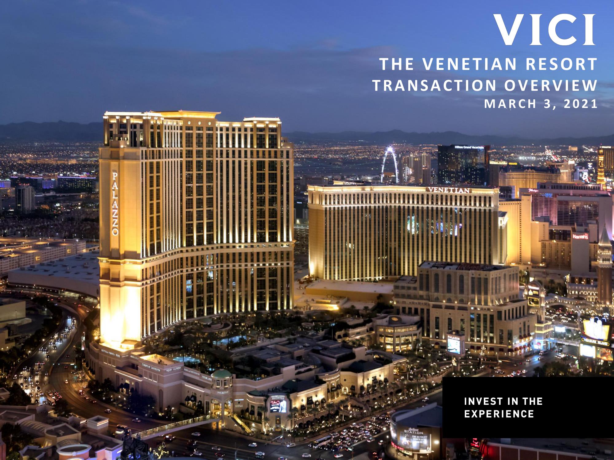 Vice the Venetian Resort Transaction Overview image