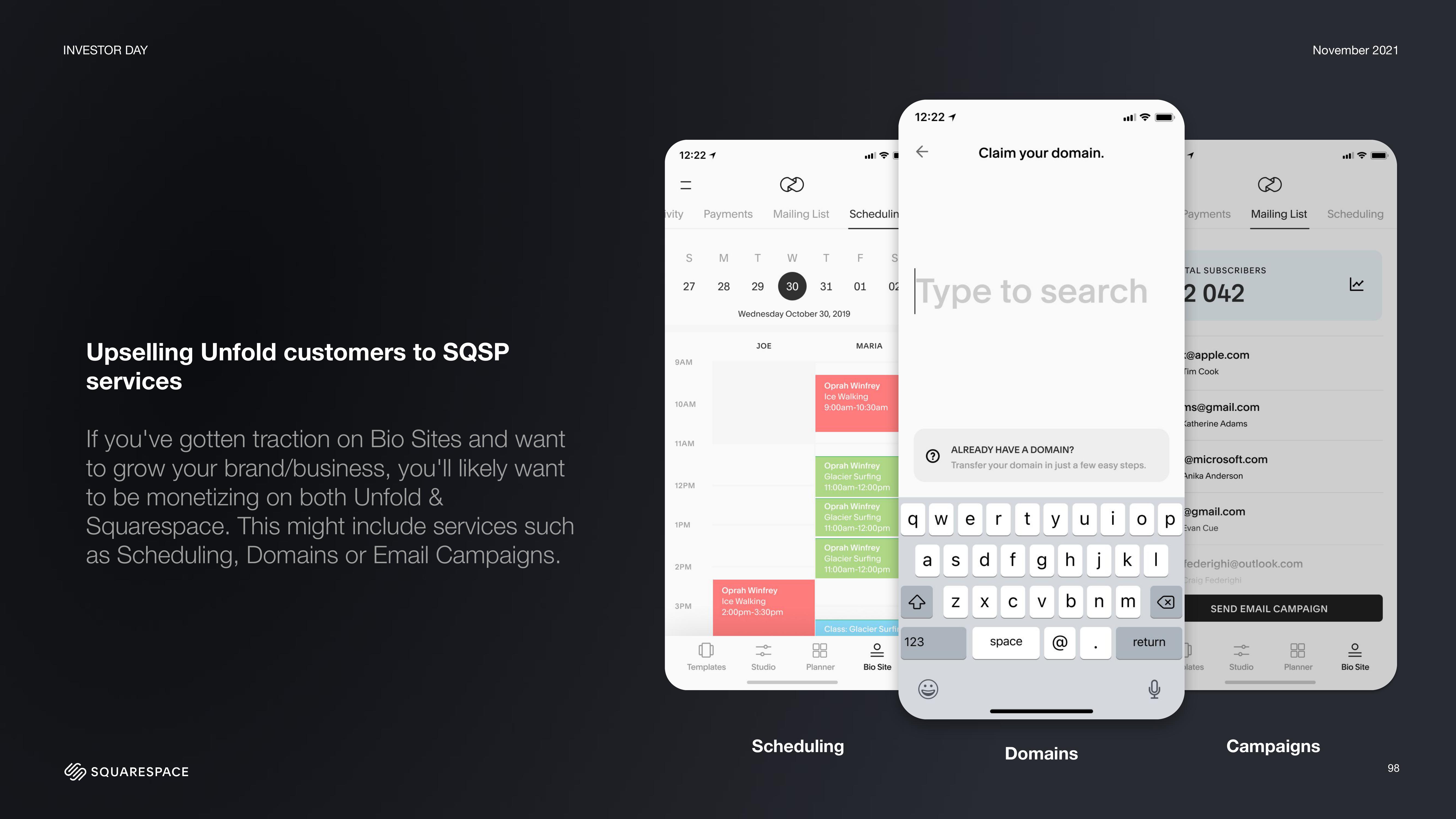 Squarespace Investor Day Presentation Deck slide image #98