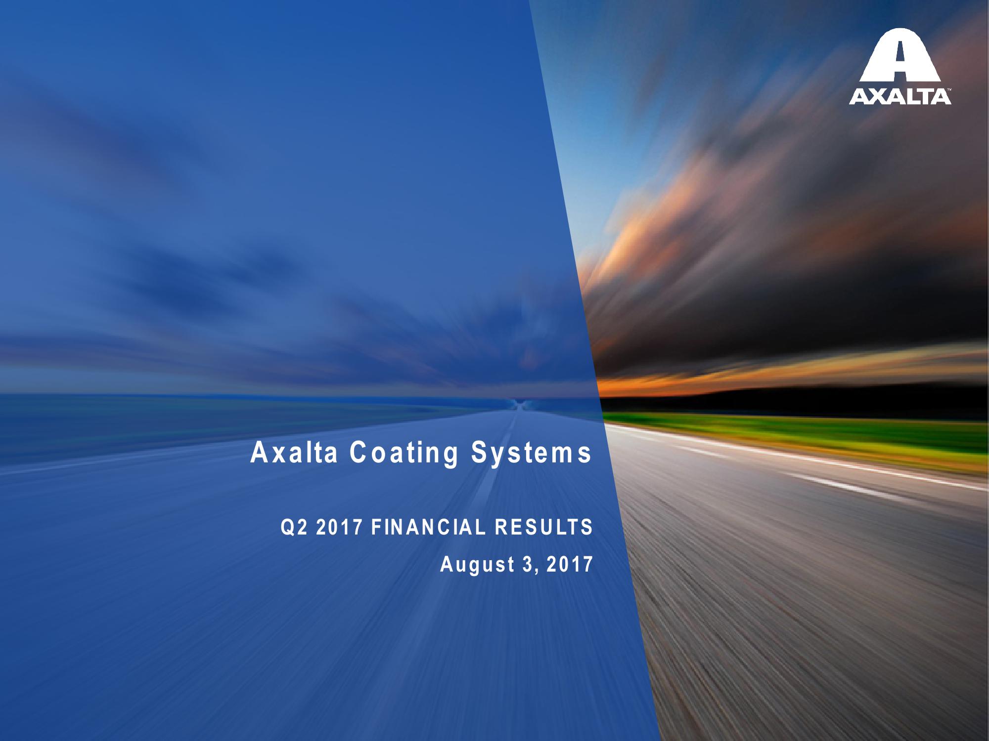 Axalta Coating Systems Q2 2017 Financial Results image