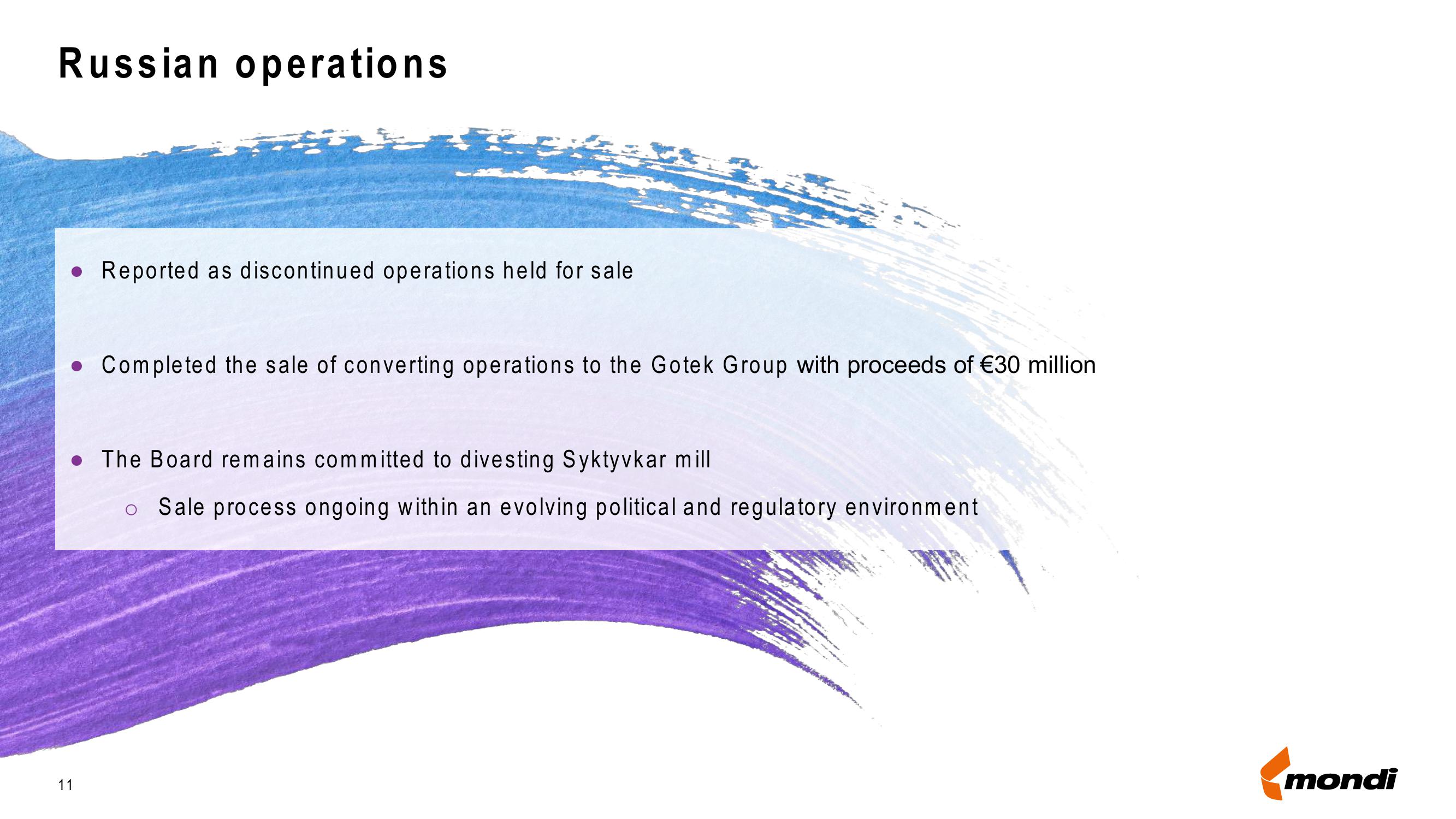 Mondi Results Presentation Deck slide image #11