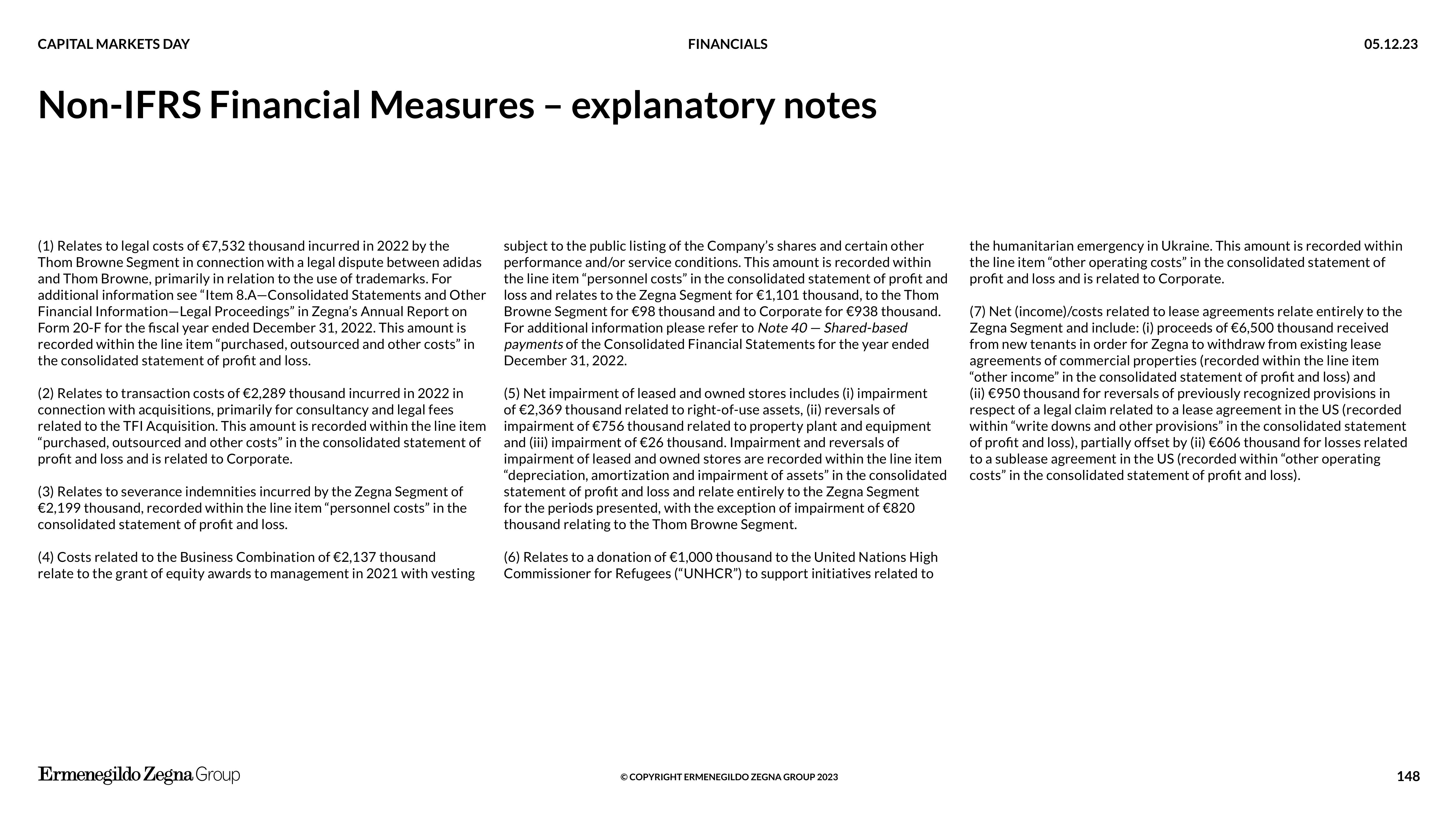 Zegna Investor Day Presentation Deck slide image #148