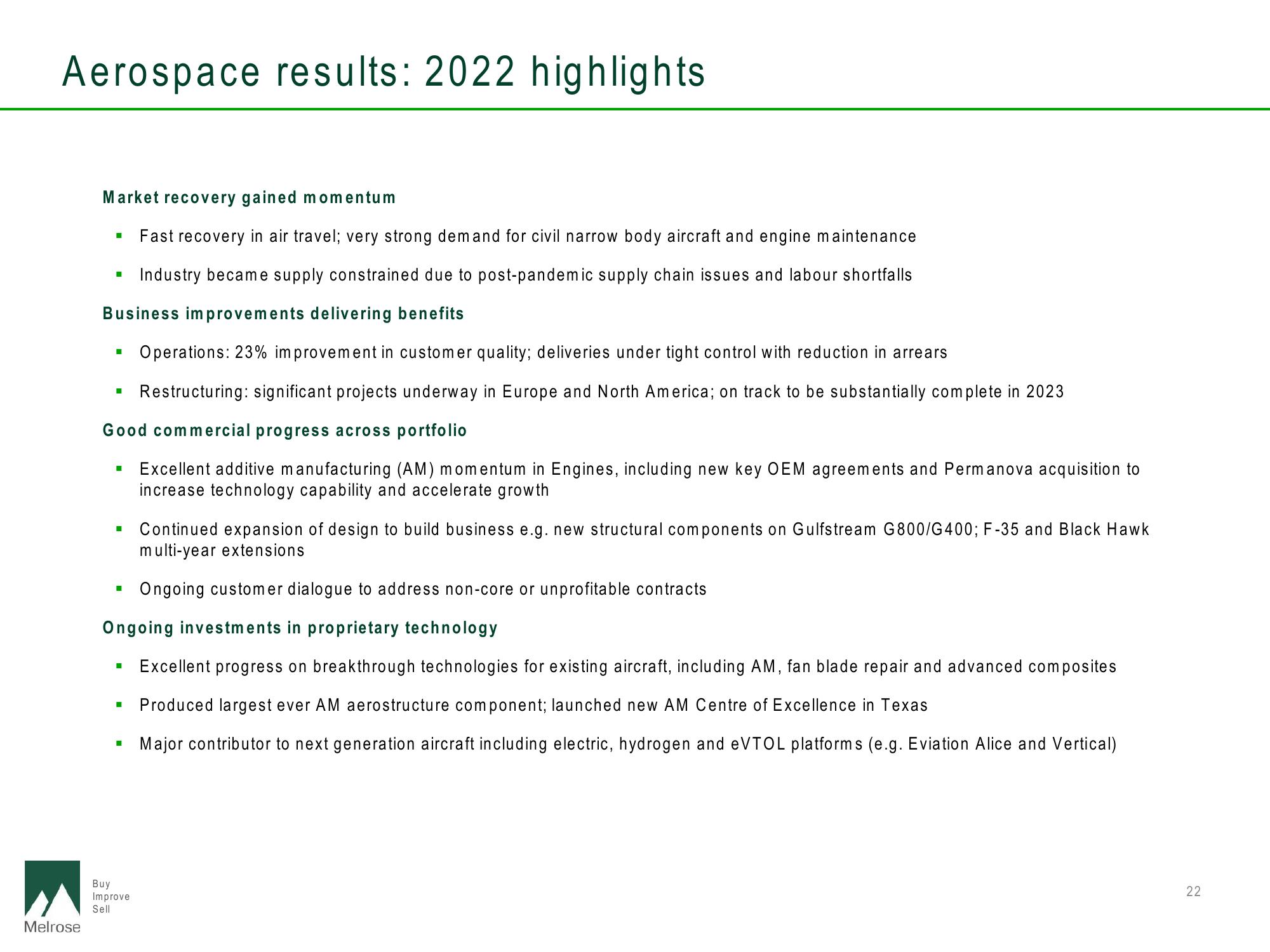 Melrose Results Presentation Deck slide image #22