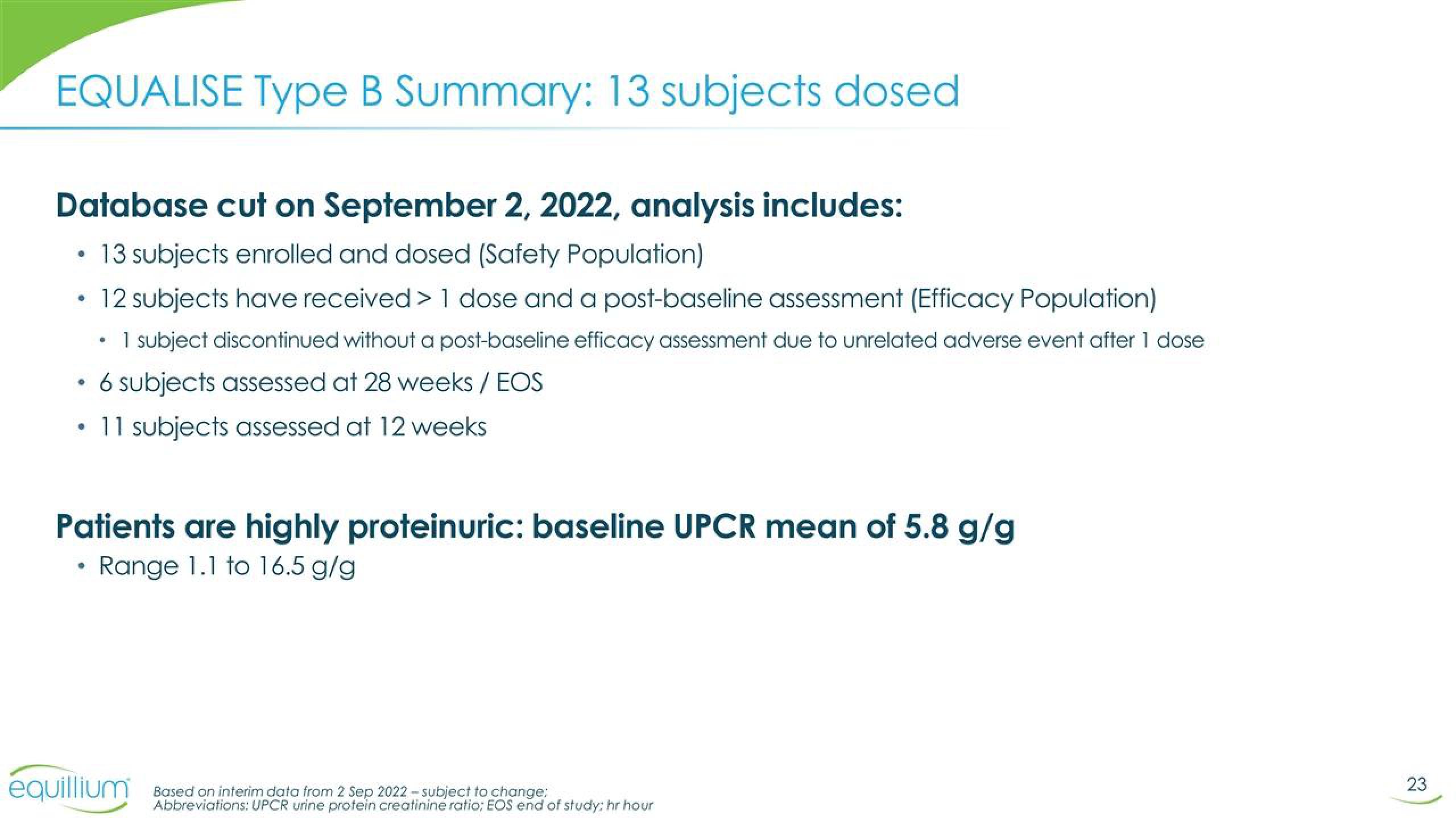 Equillium Results Presentation Deck slide image #23