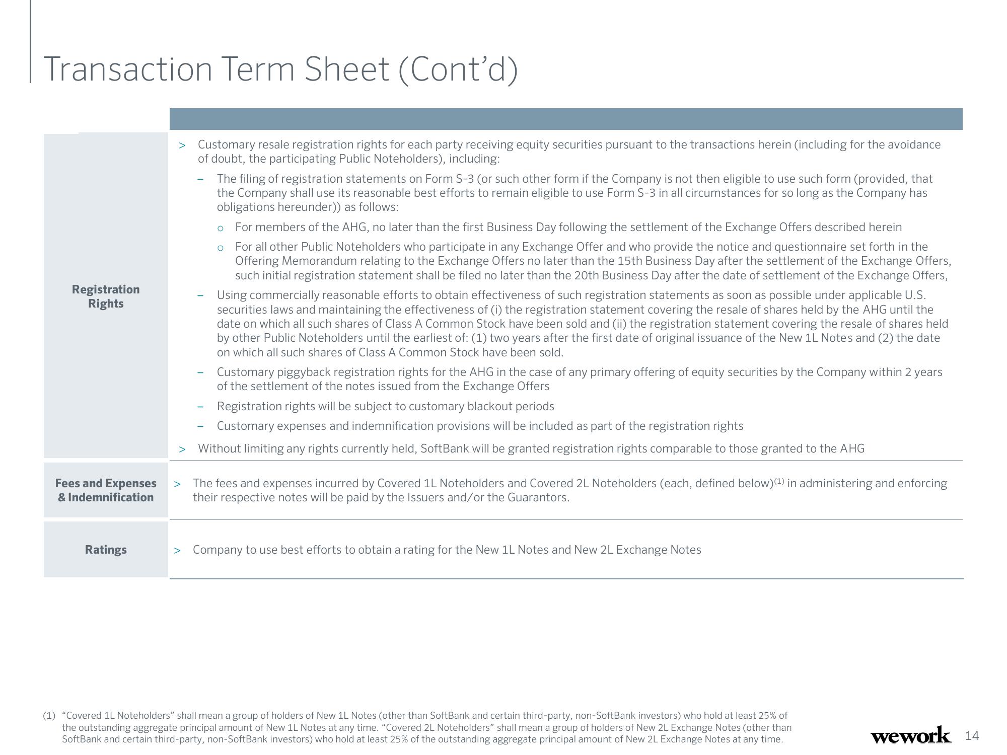 WeWork Restructuring Presentation Deck slide image #14