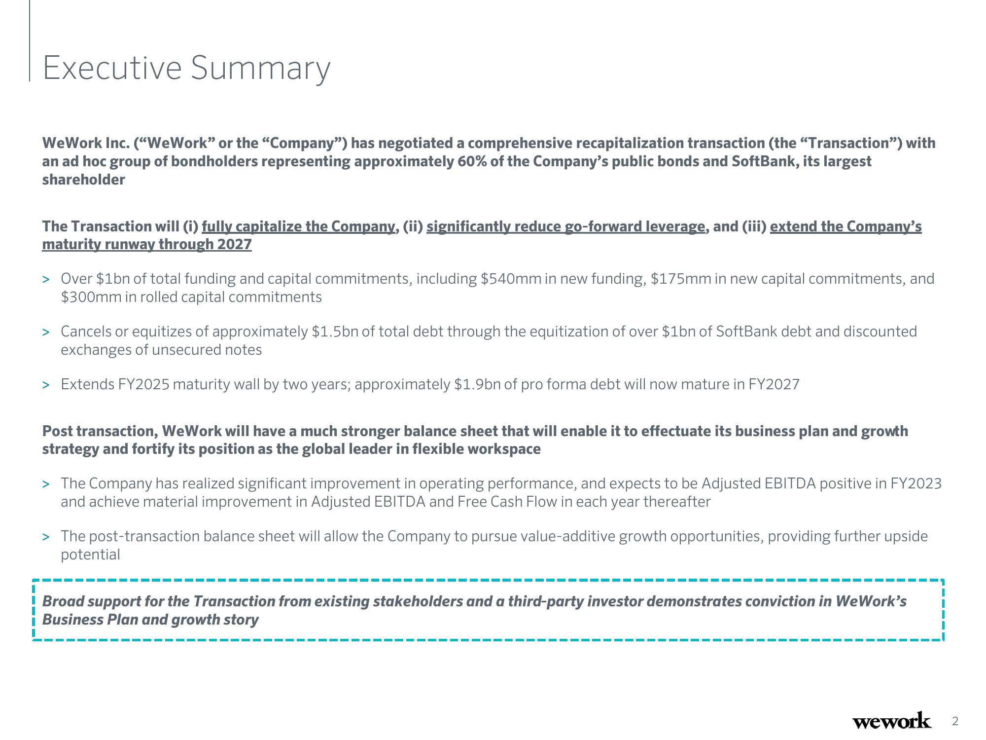 WeWork Restructuring Presentation Deck slide image #2