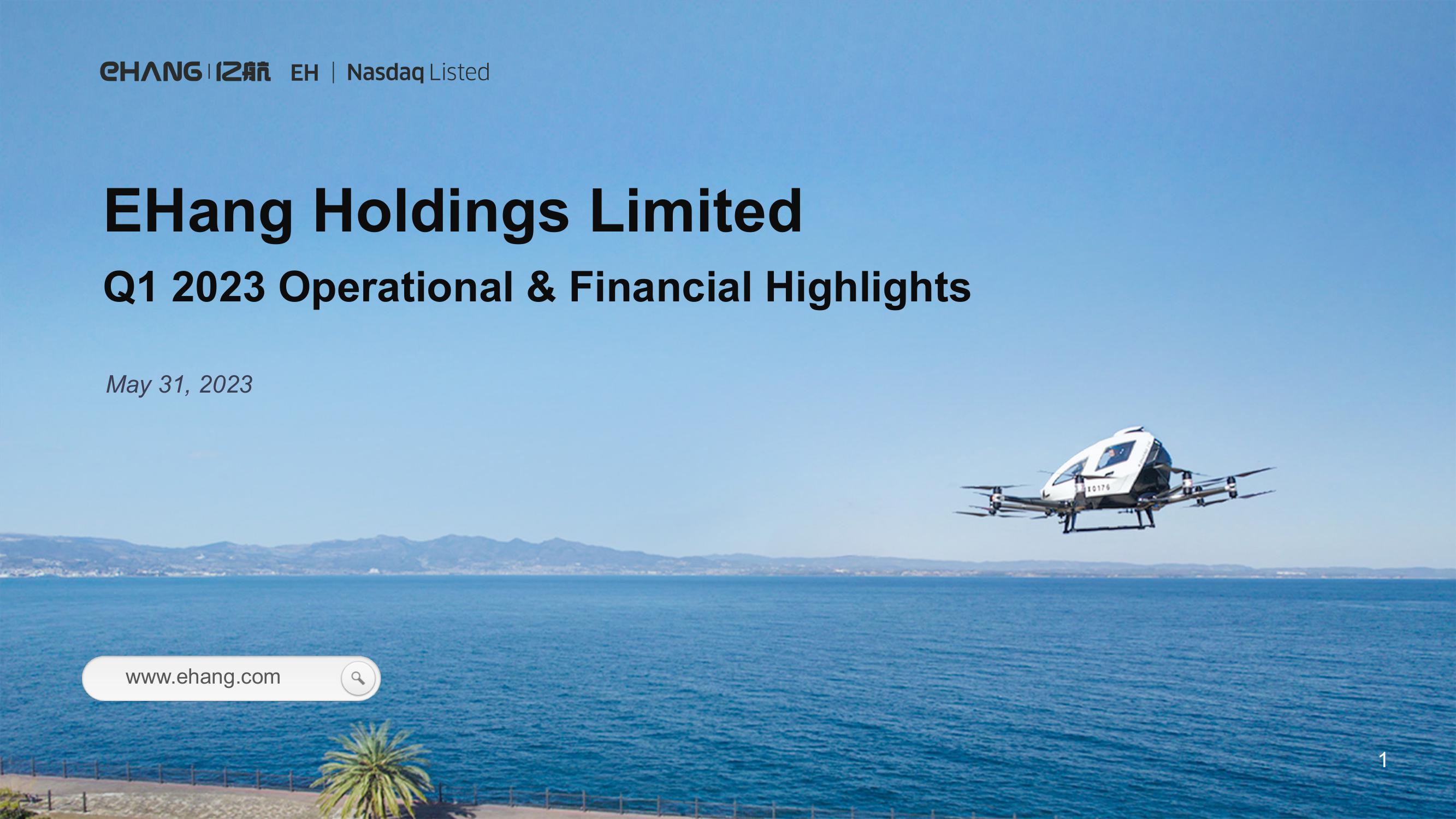 E Hang Holdings Limited Q1 2023 Operational & Financial Highlights image