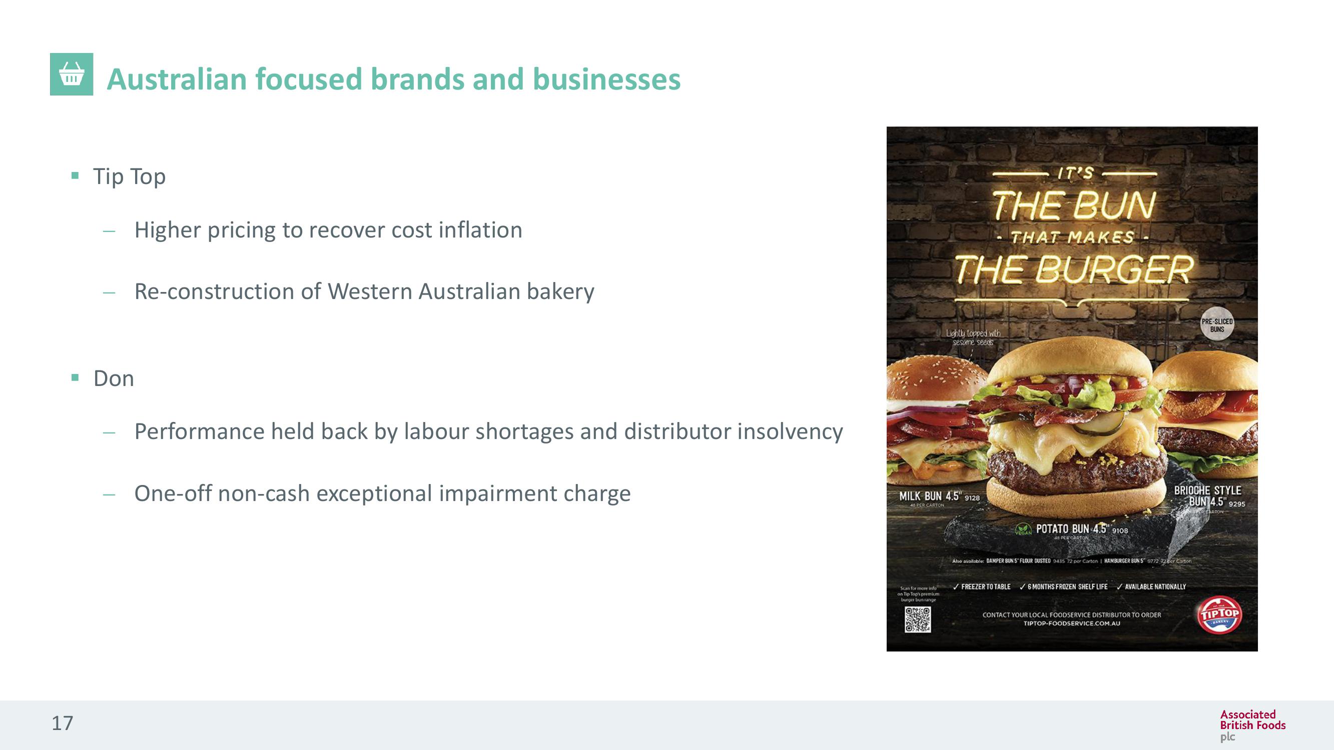 Associated British Foods Results Presentation Deck slide image #17