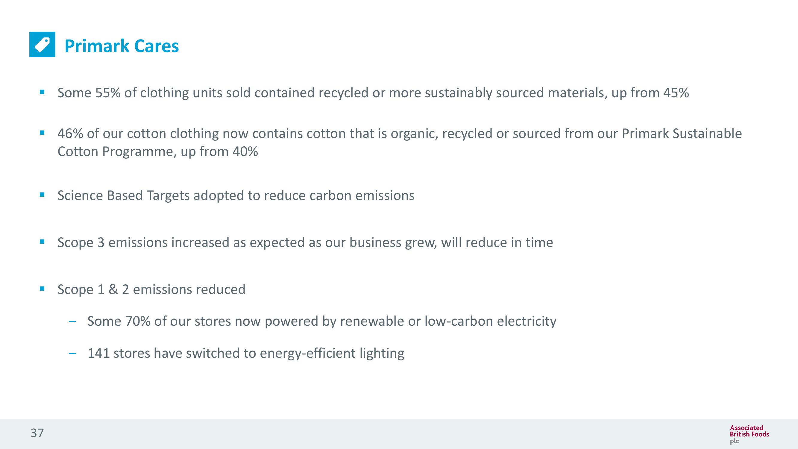 Associated British Foods Results Presentation Deck slide image #37