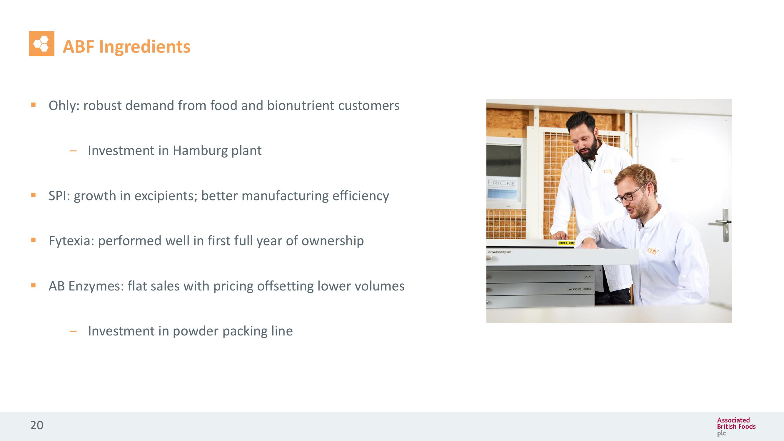 Associated British Foods Results Presentation Deck slide image #20