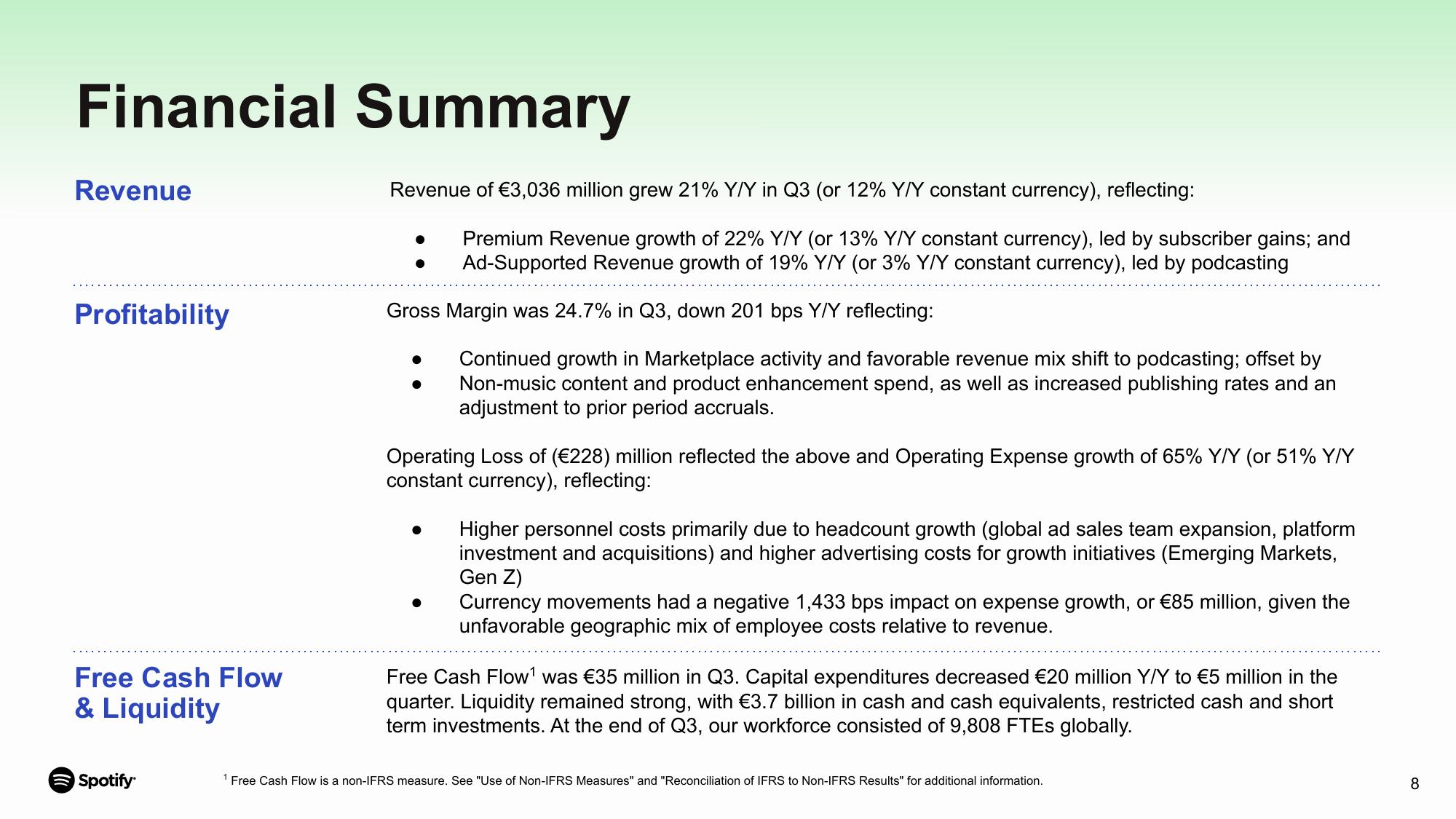 Spotify Results Presentation Deck slide image #8