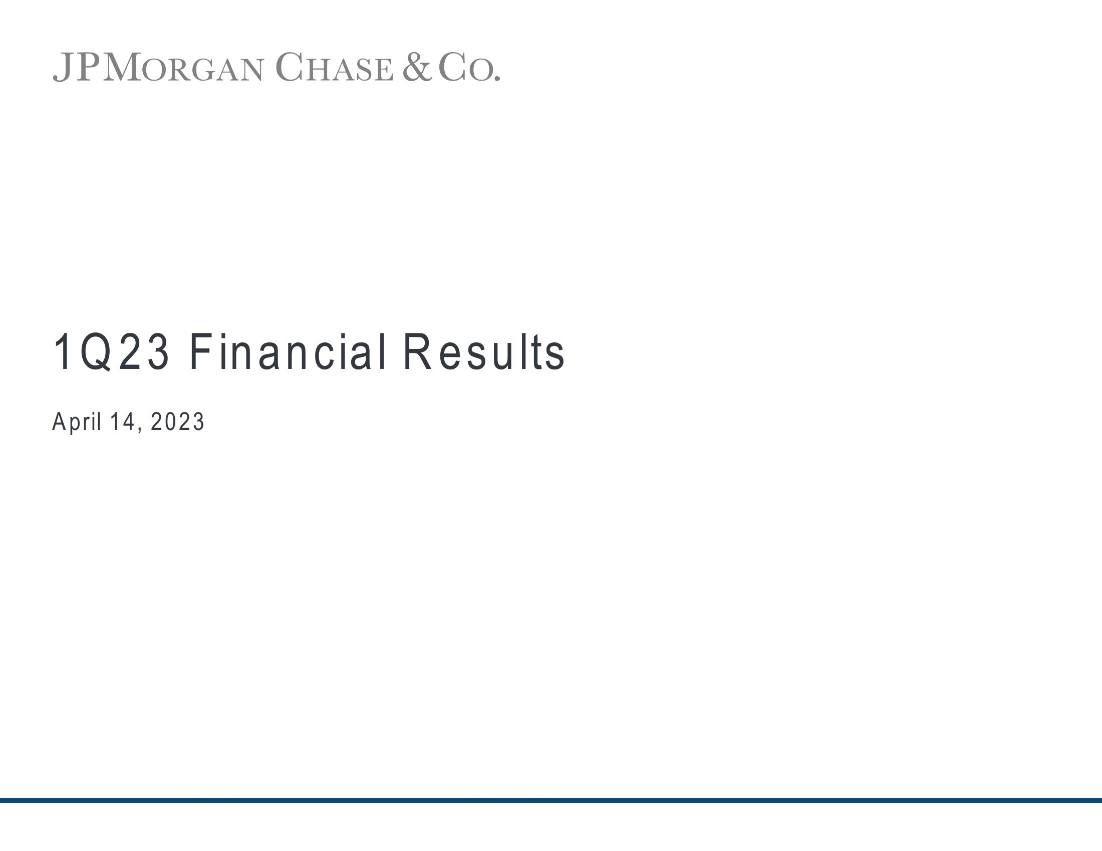 J.P.Morgan Results Presentation Deck image