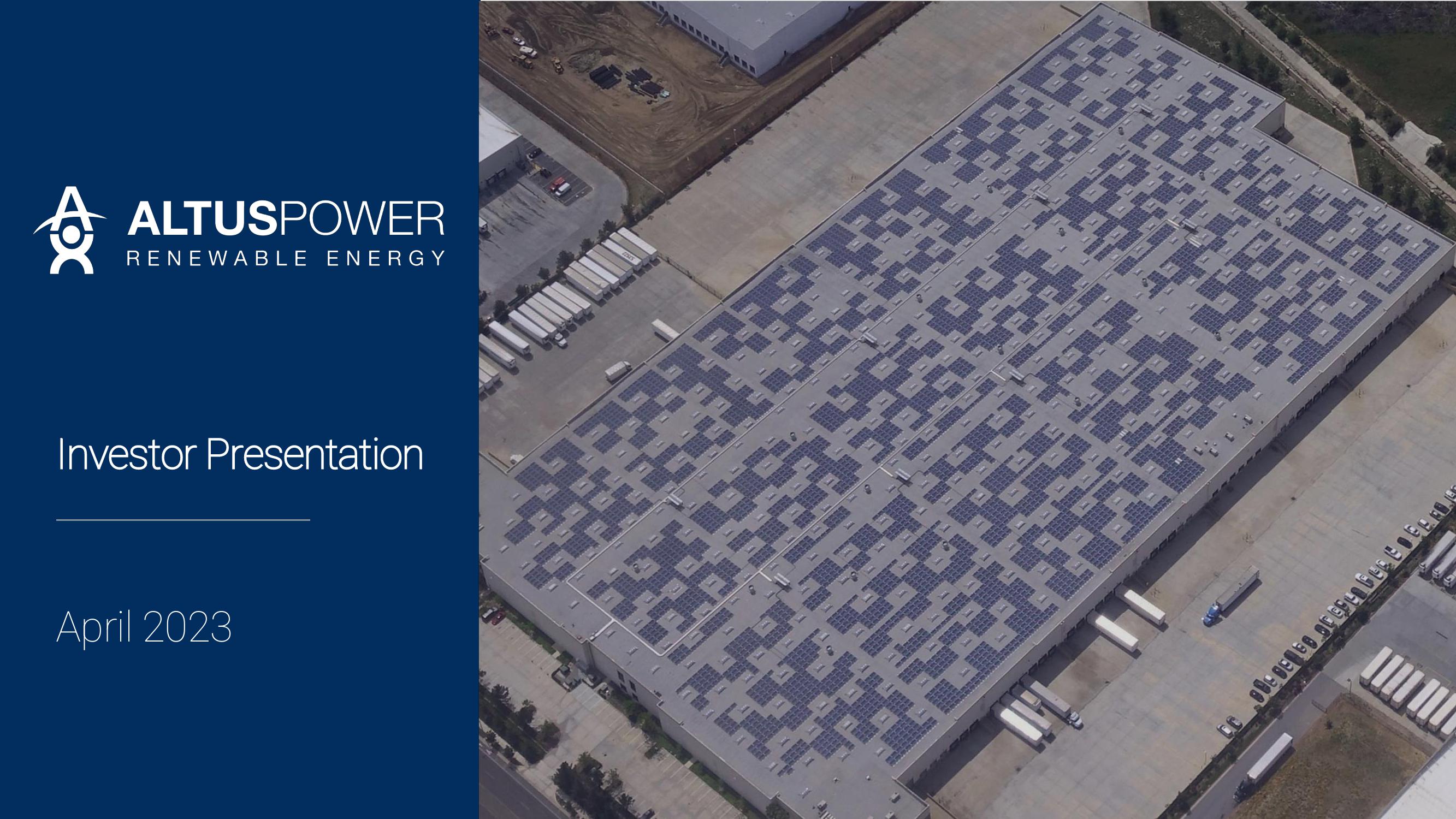 Altus Power Investor Presentation Deck image