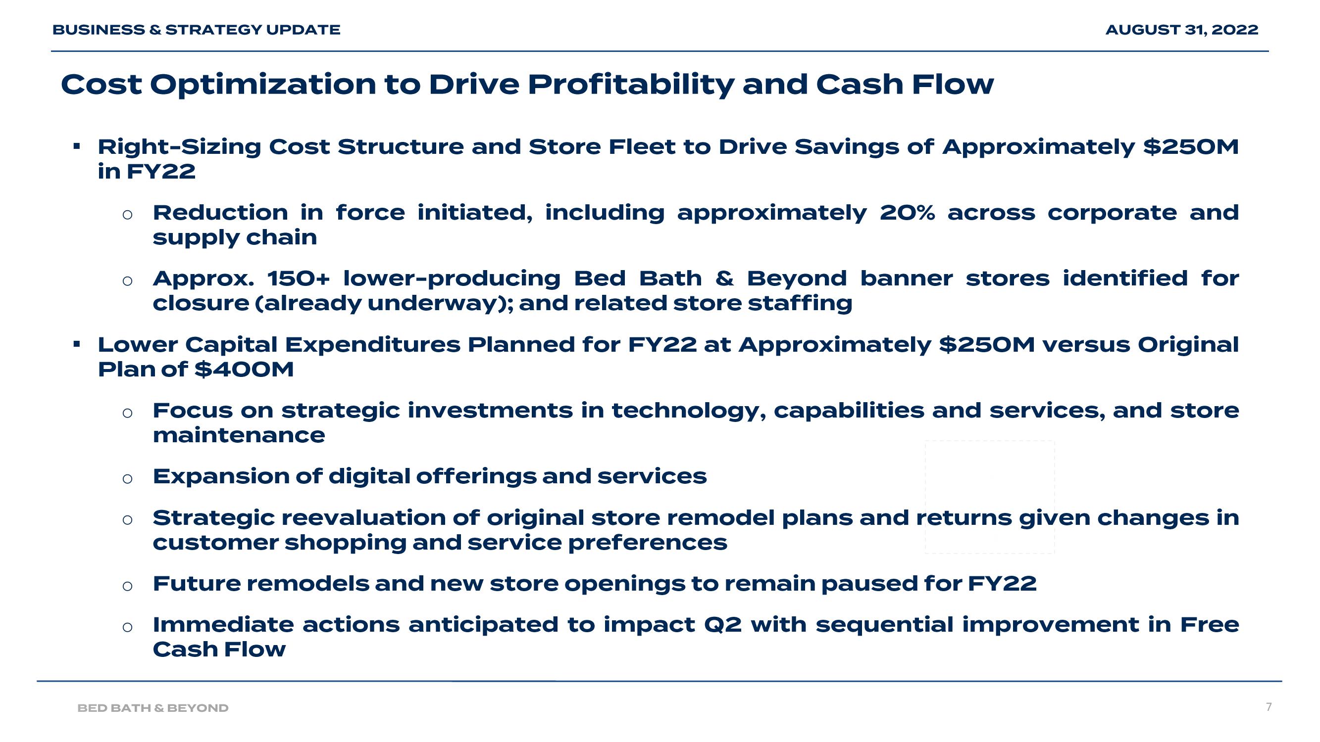 Bed Bath & Beyond Investor Day Presentation Deck slide image #7