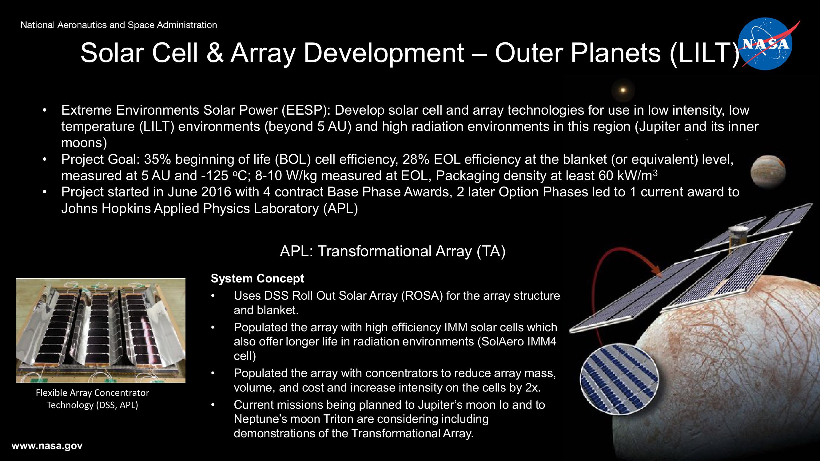 NASA's Photovoltaic Energy Research Plans and Programs slide image #16