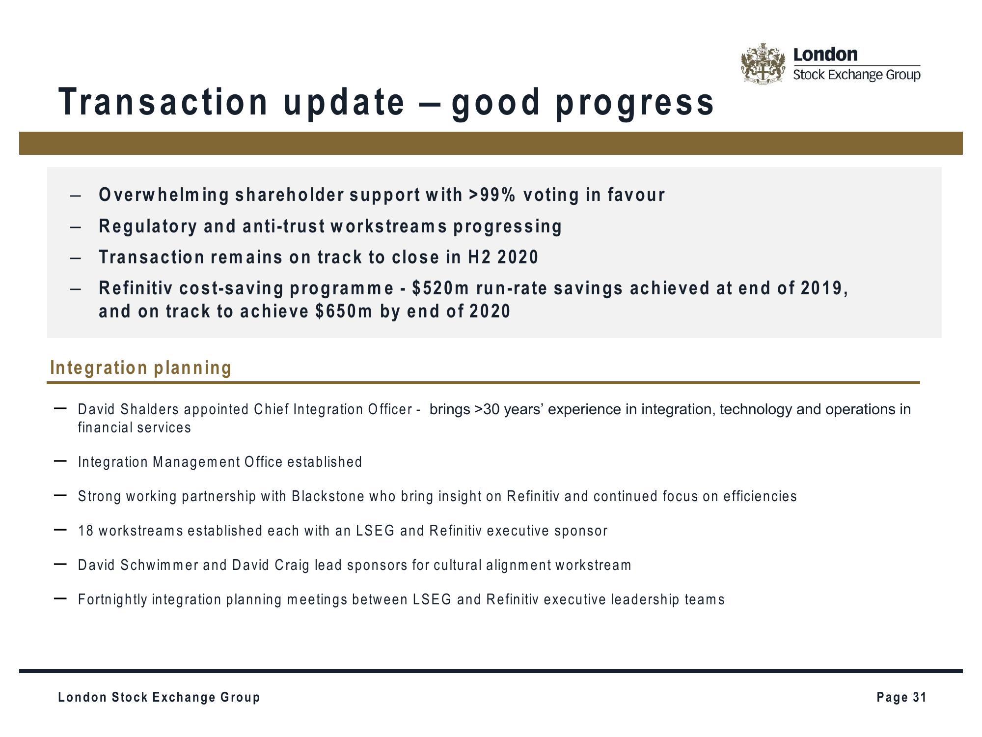 LSE Investor Presentation Deck slide image #31