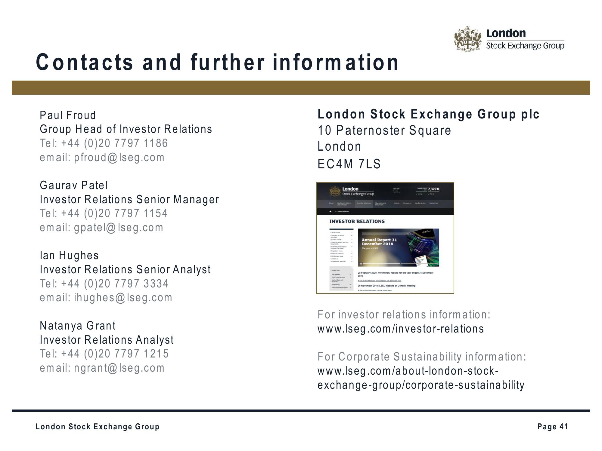 LSE Investor Presentation Deck slide image #41