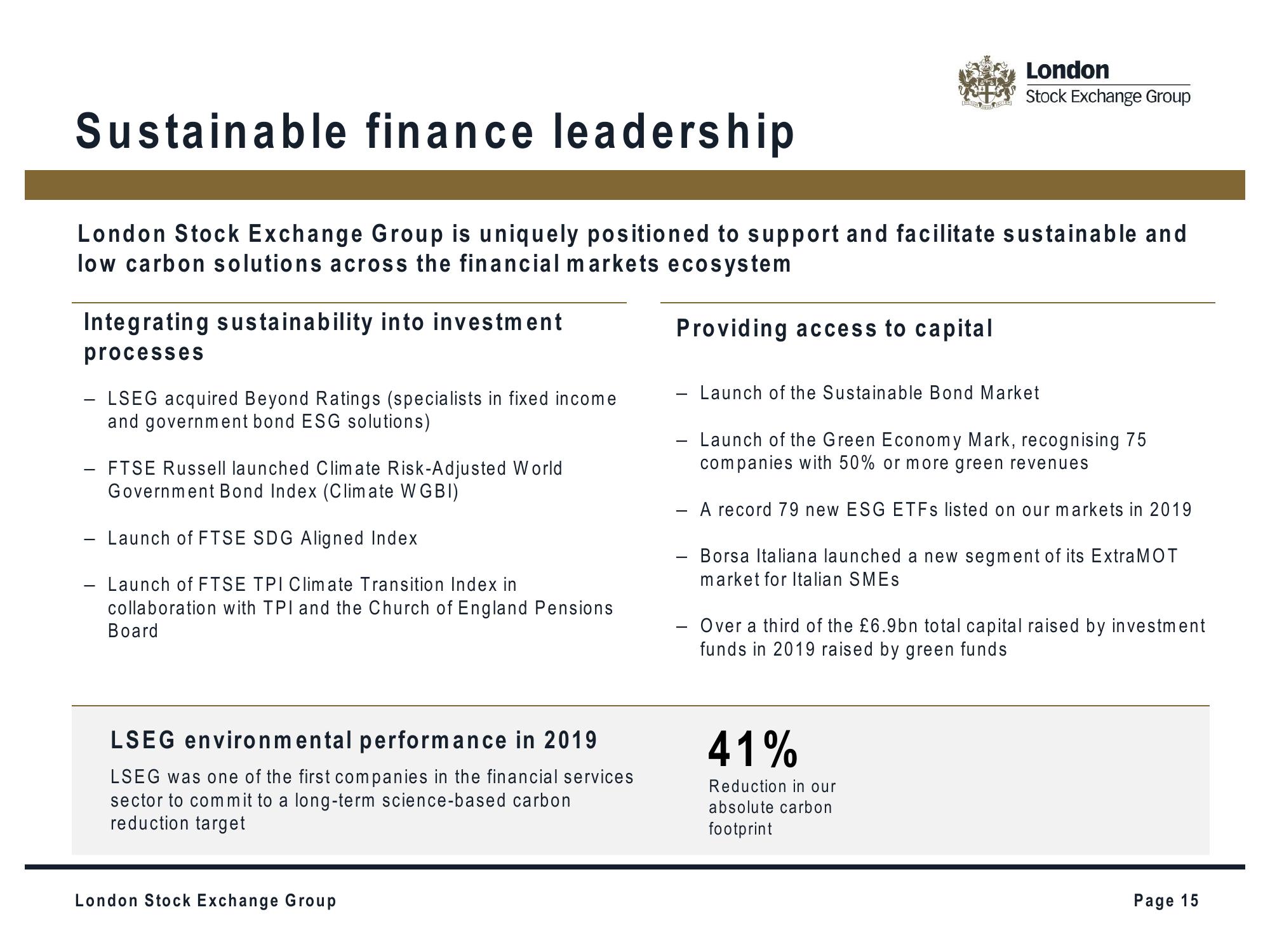 LSE Investor Presentation Deck slide image #15