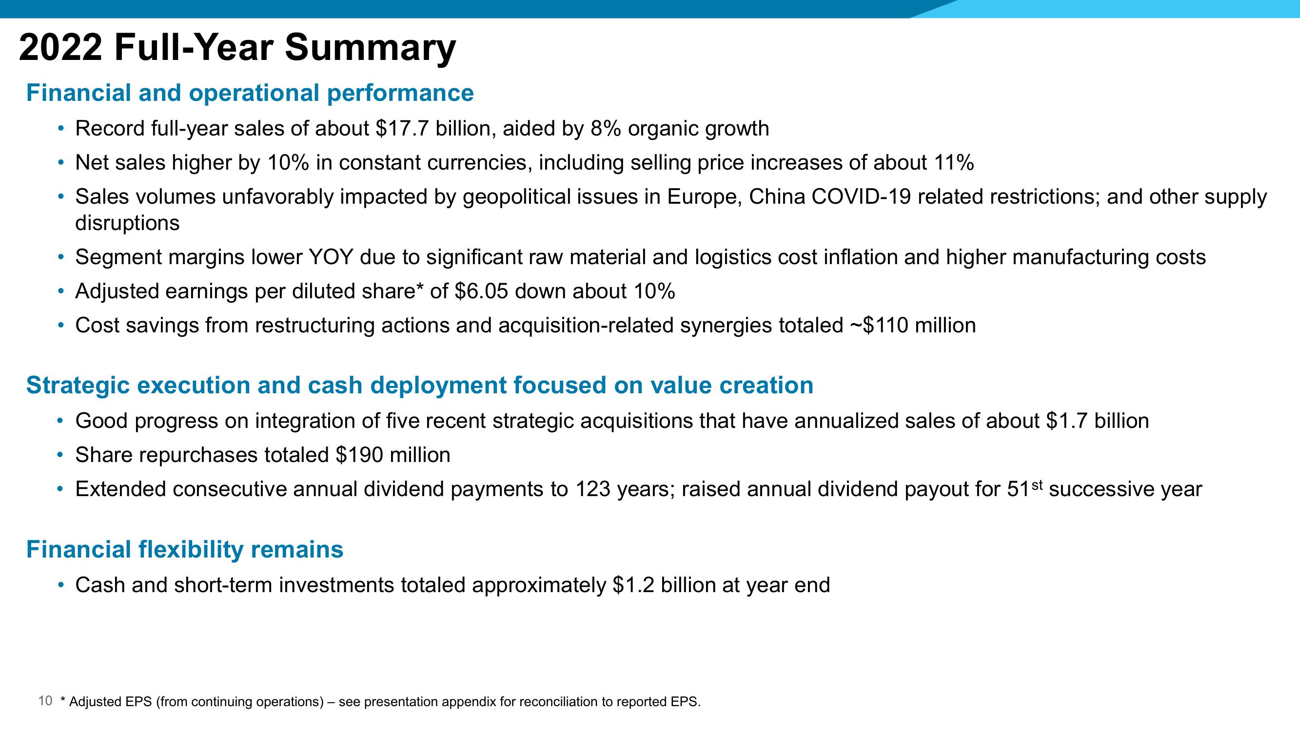 Fourth Quarter 2022 Financial Results slide image #10