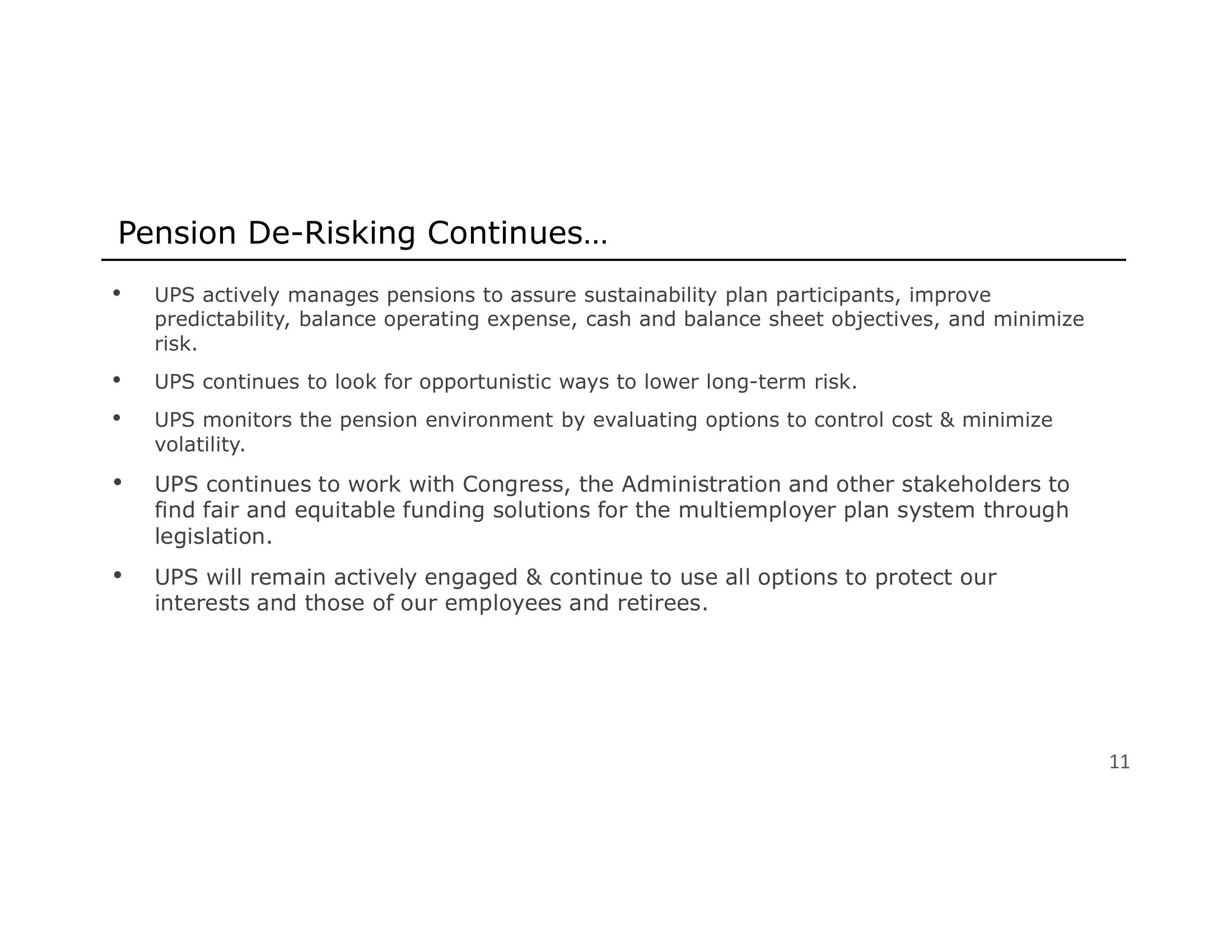 4Q19 Pension Mark To Market Charge Overview slide image #11