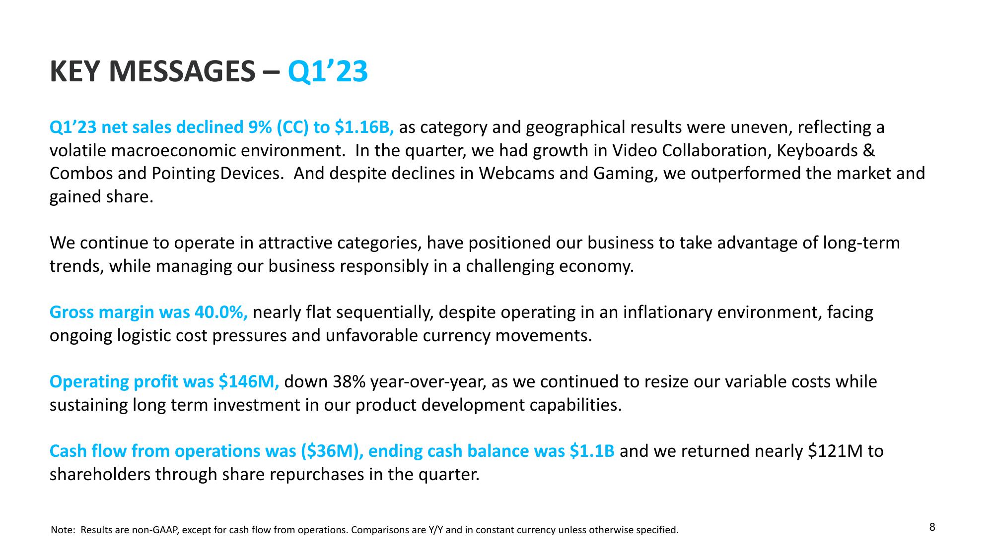 Q1 Fiscal Year 2023 Financial Results slide image #8