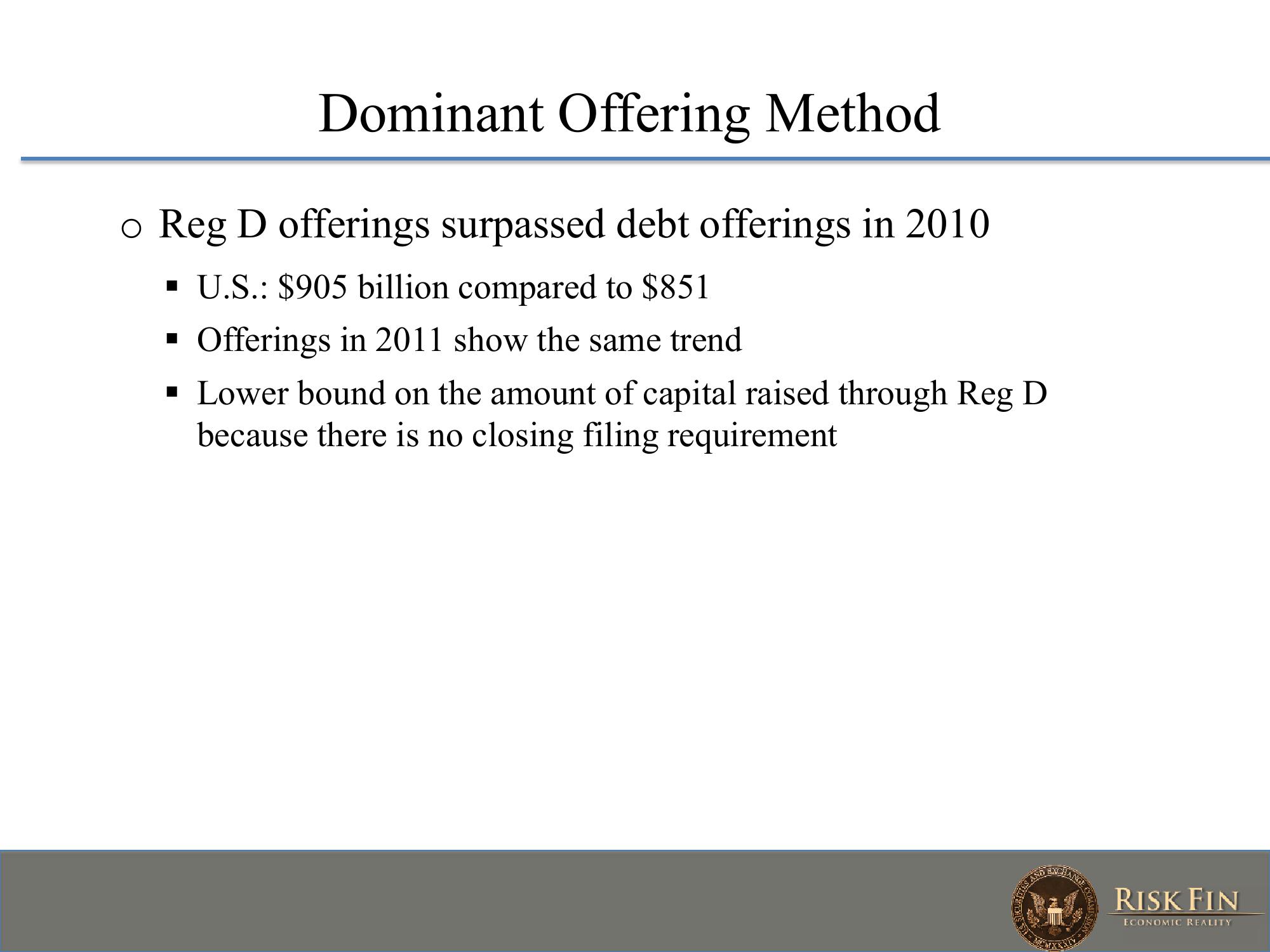 Unregistered Offerings and the Regulation D Exemption slide image #4