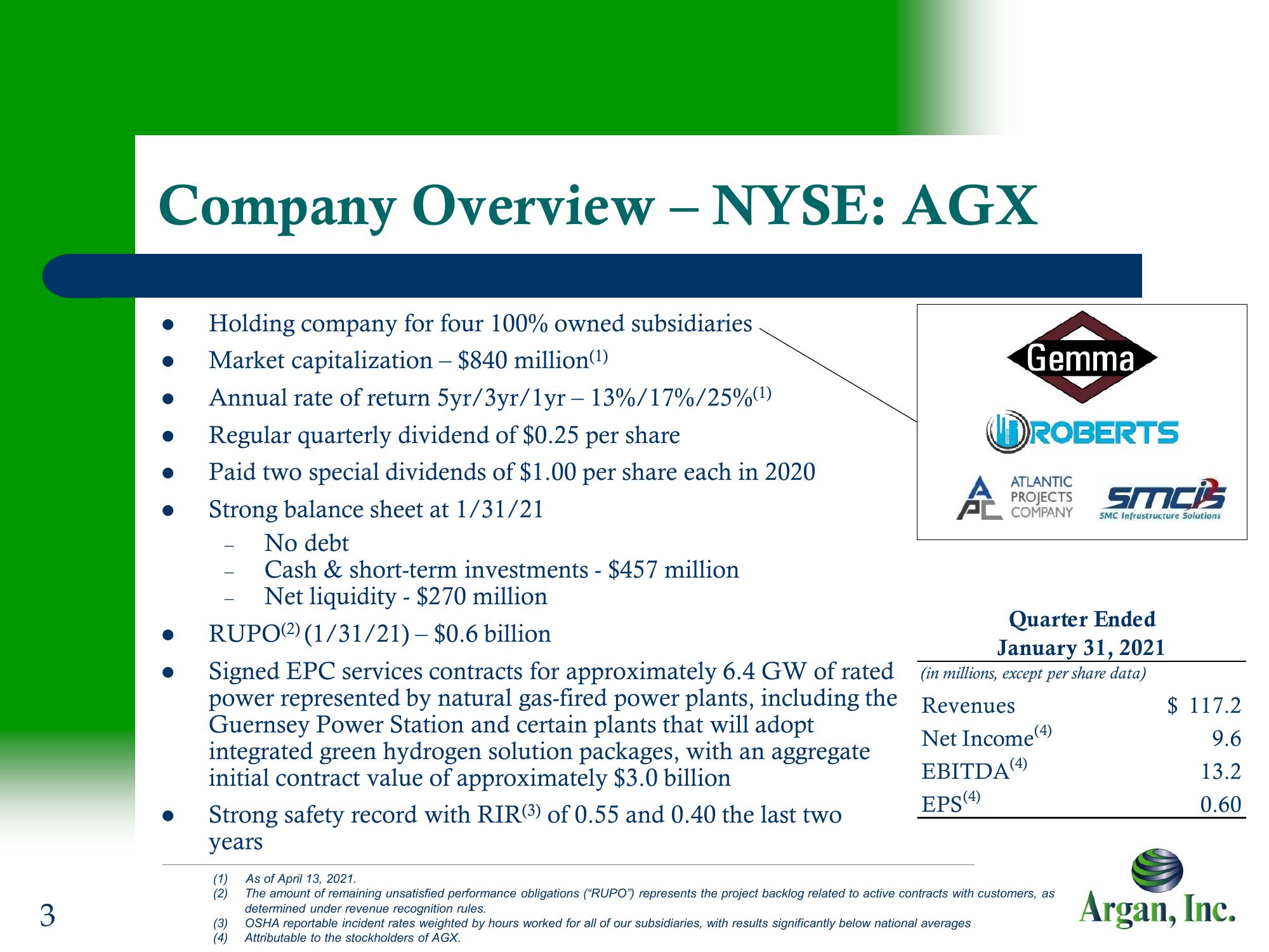 Argan, Inc. Company Presentation slide image #3