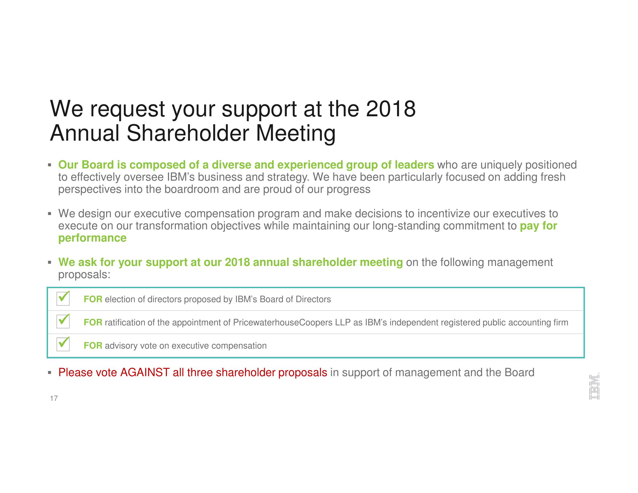 IBM Investor Update slide image