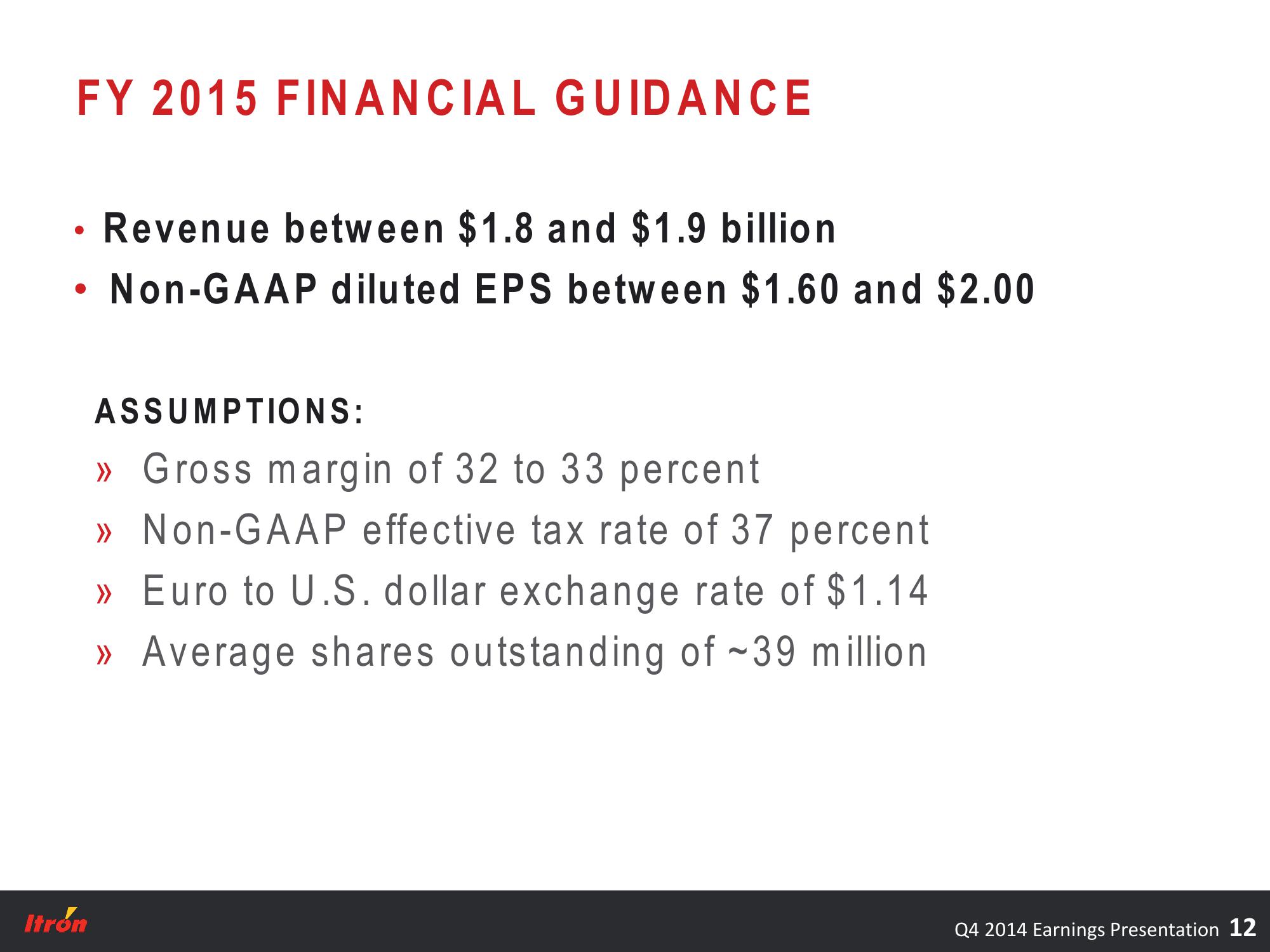 Fourth Quarter 2014 Earnings Conference Call slide image #12