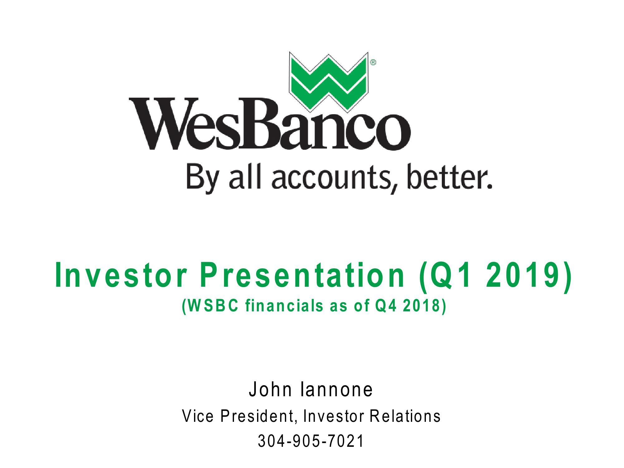 WesBanco Investor Presentation (Q1 2019) image