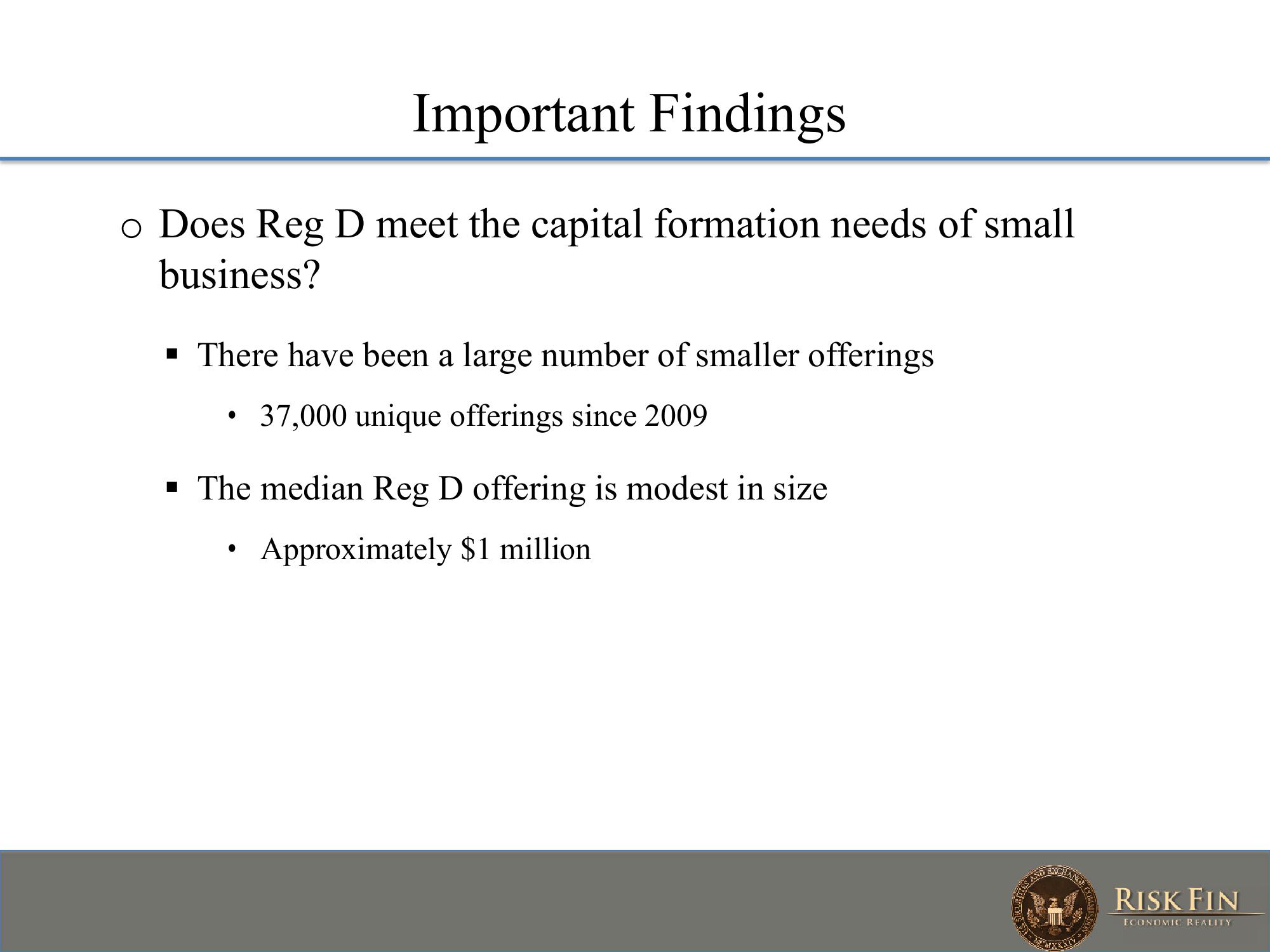 Unregistered Offerings and the Regulation D Exemption slide image #8