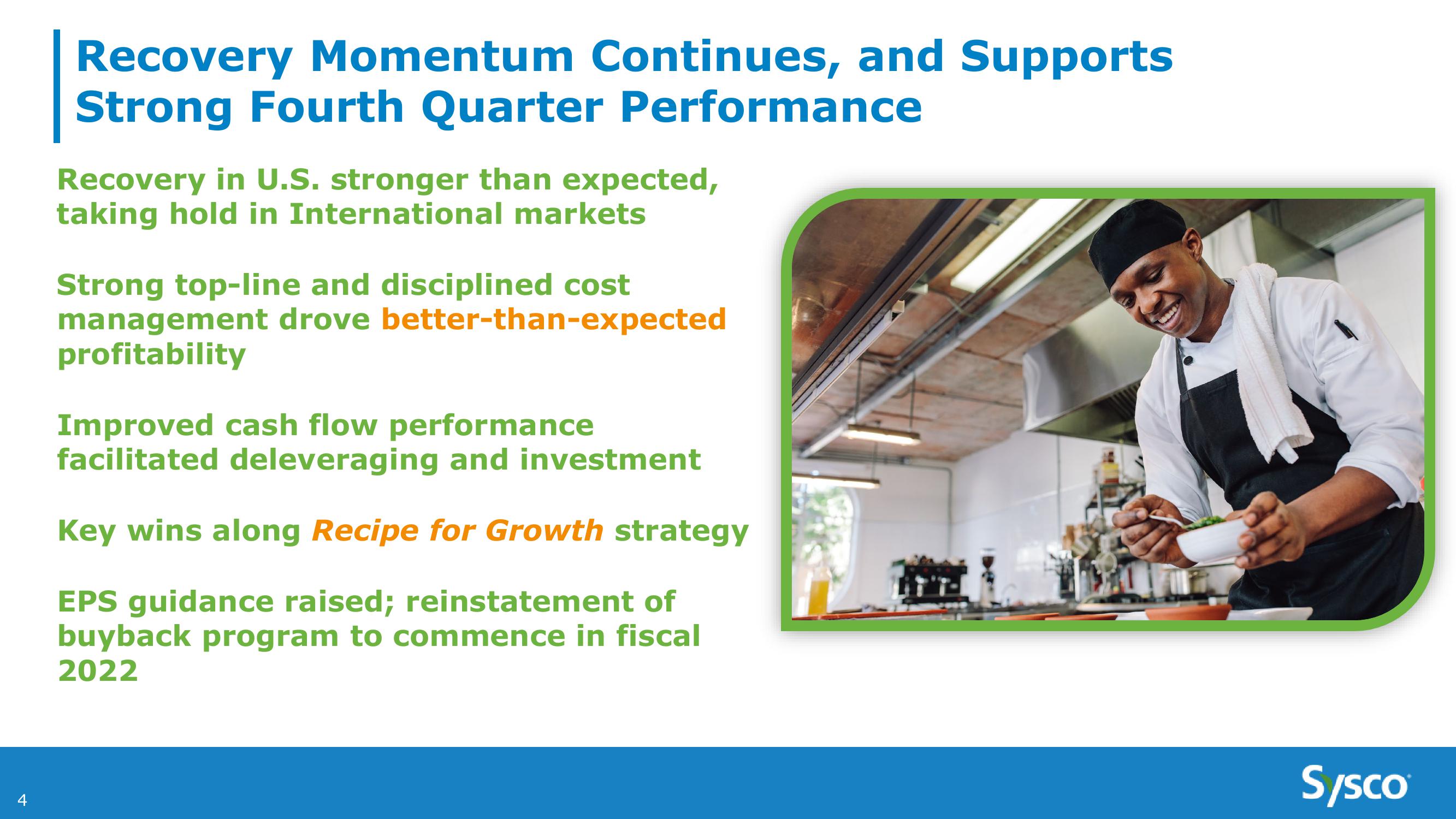 Sysco 4Q and Fy21 Earnings Results slide image #4