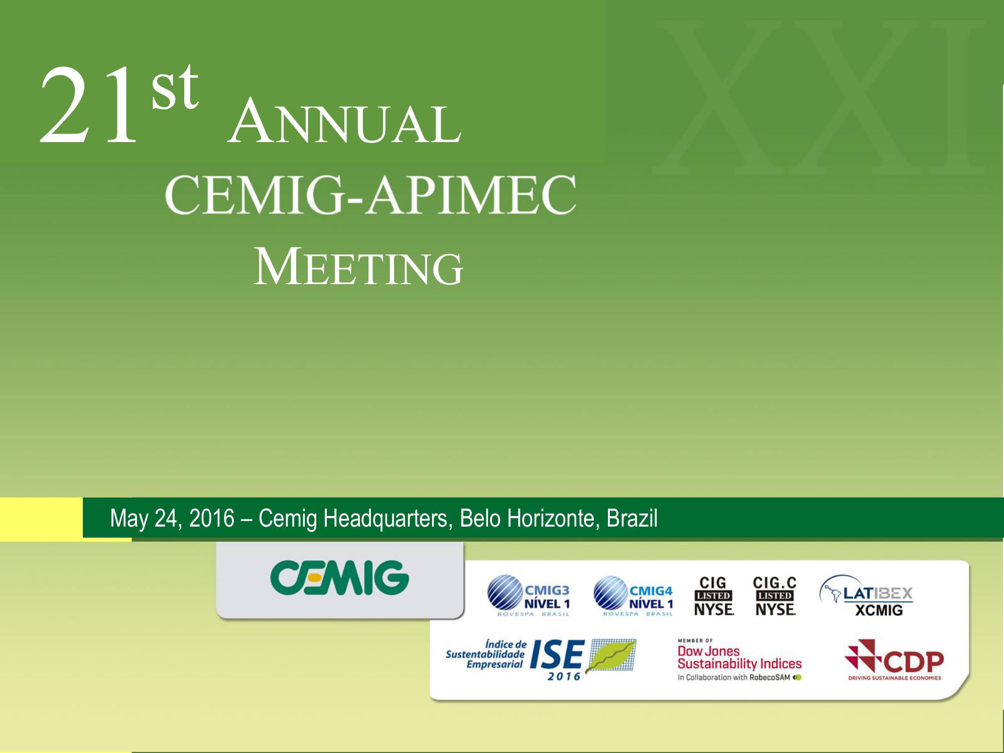 21st Annual  CEMIG-APEMIC Meeting image