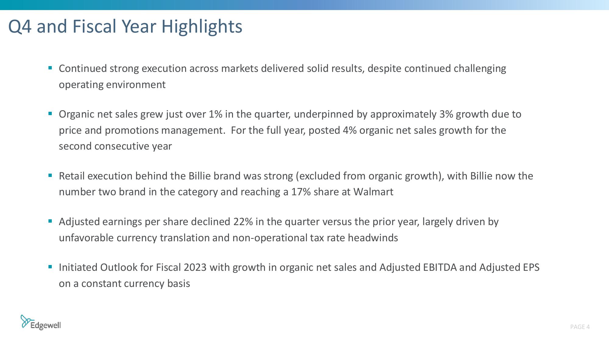 Q4 and Fiscal Year 2022 Earnings Supplemental Earnings Slides slide image #4