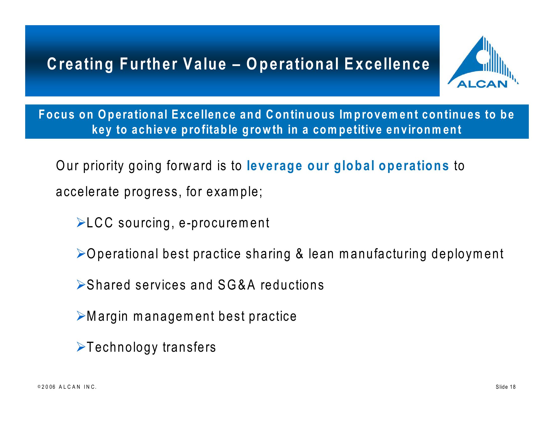 Alcan Investor Workshop slide image #18