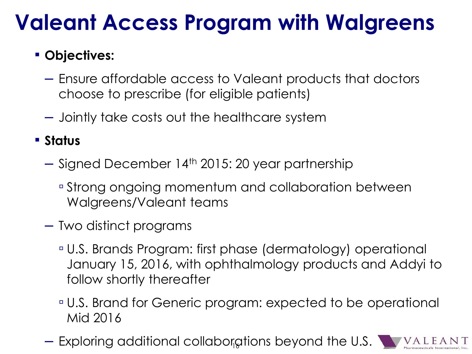 Valeant Pharmaceutical International, Inc. 2016 J.P. Morgan Healthcare Conference slide image #17