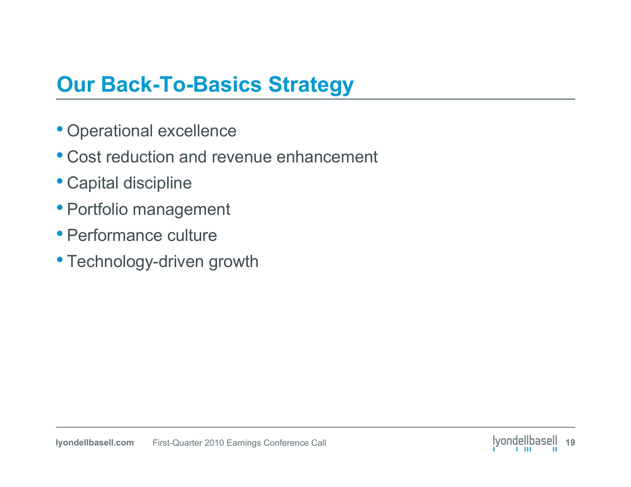 First Quarter 2010 Earnings Conference Call slide image #19