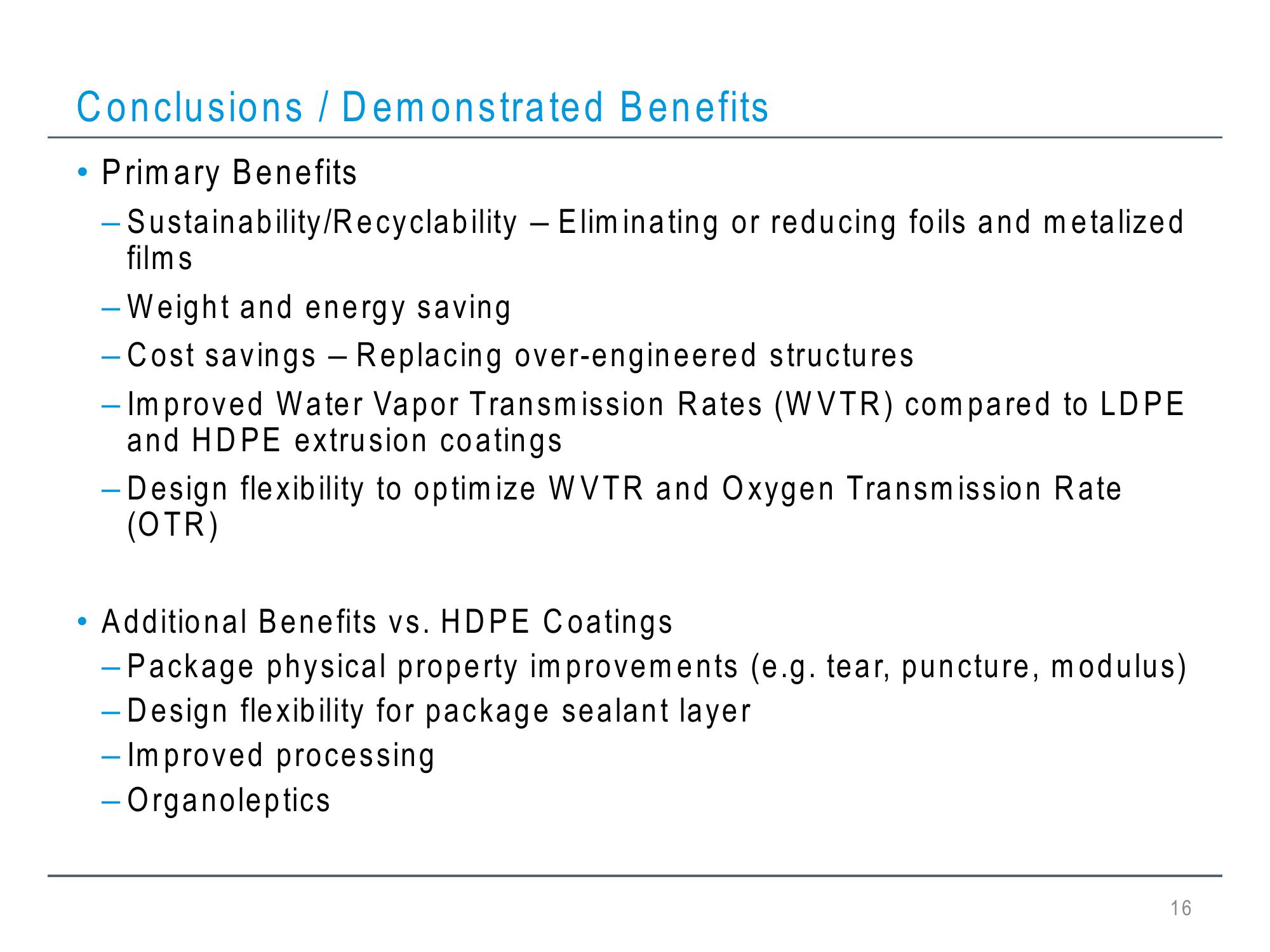 Hdpe Barrier Laminating Films for Use in Flexible Packaging Structures slide image #16