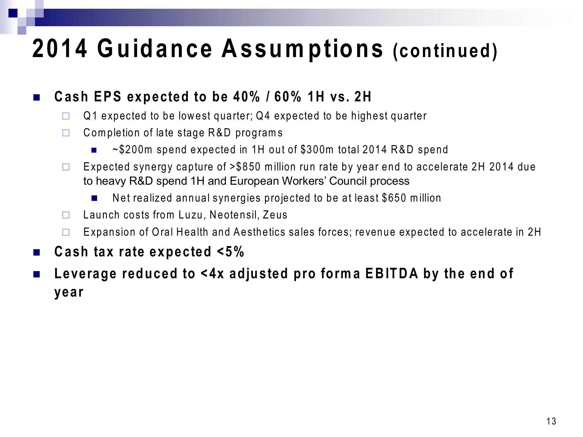 2014 Financial Guidance Conference Call slide image #14