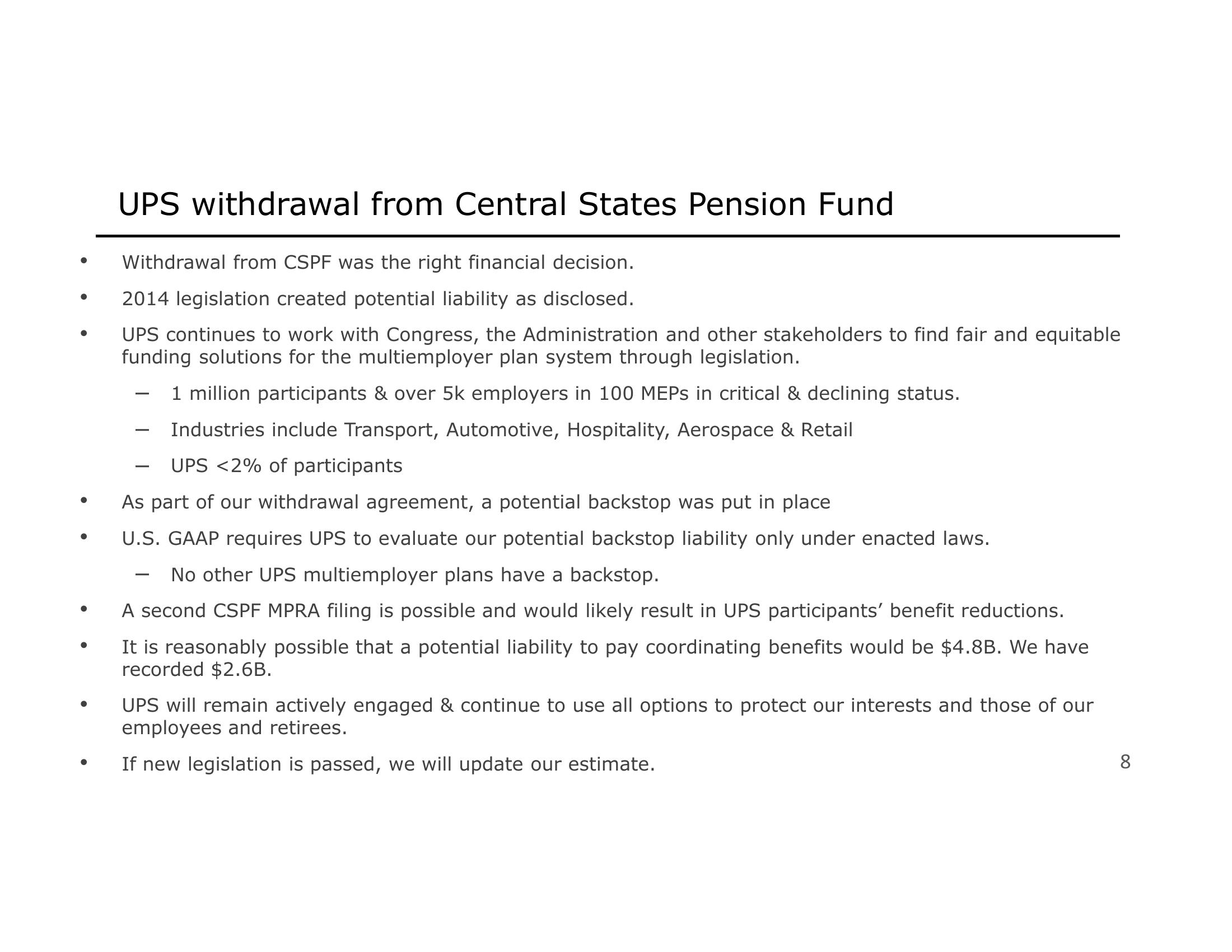 4Q19 Pension Mark To Market Charge Overview slide image