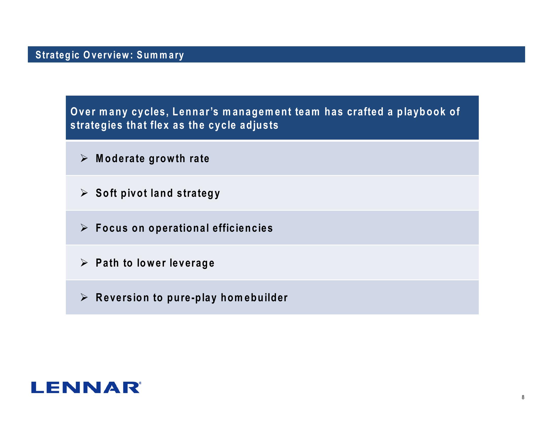 Lennar Corporation J.P. Morgan Homebuilding & Building Products Conference slide image #8