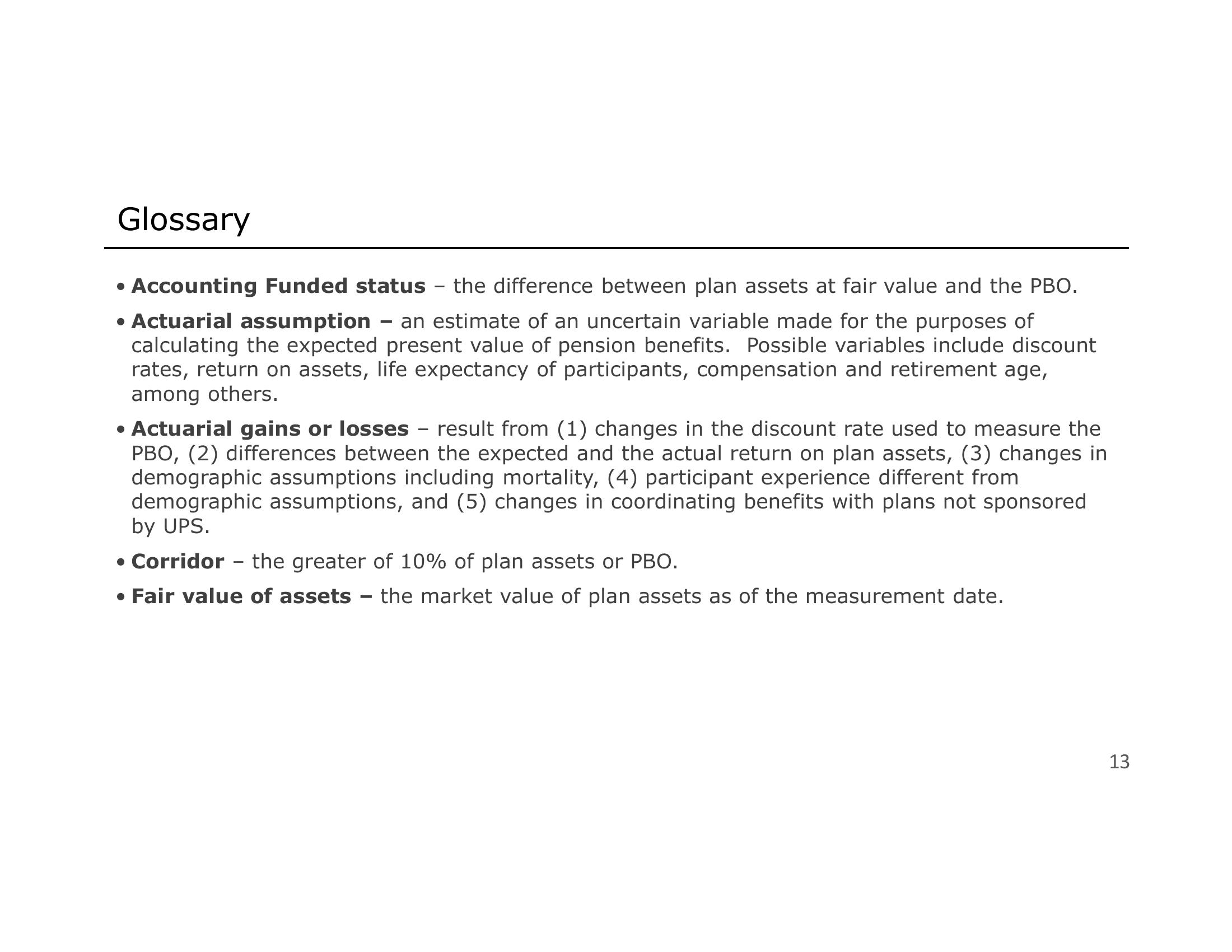 4Q19 Pension Mark To Market Charge Overview slide image #13