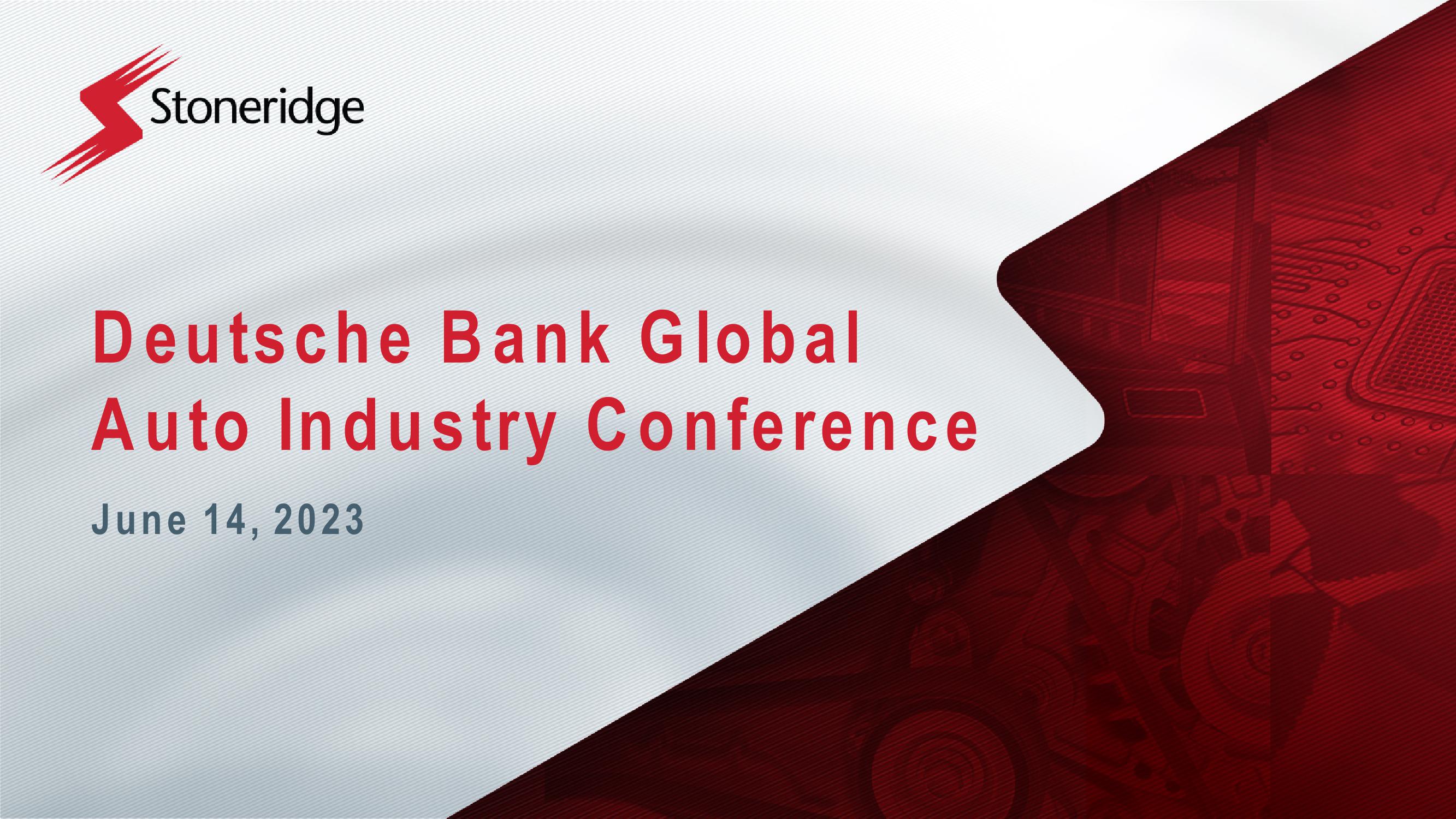 Deutsche Bank Global Auto Industry Conference image