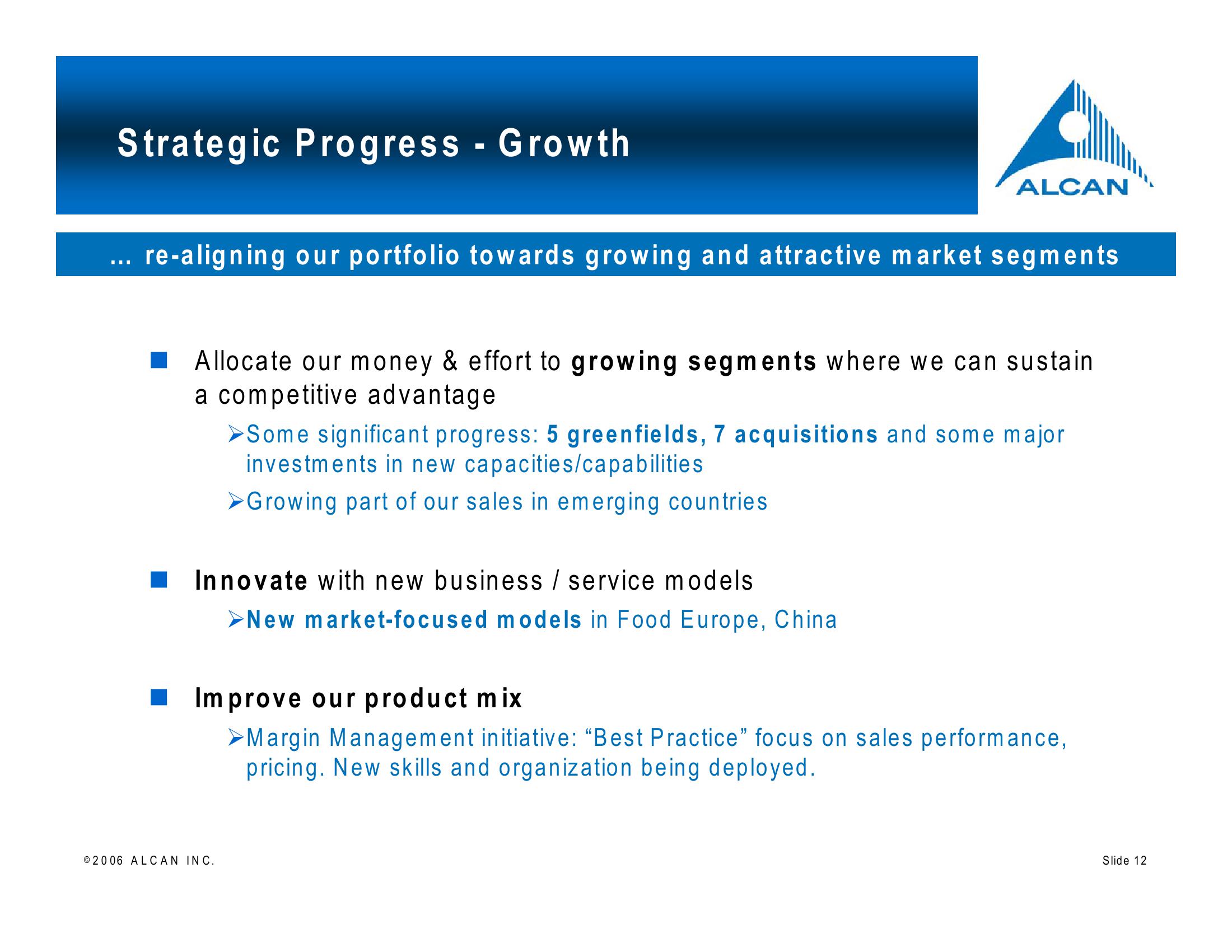 Alcan Investor Workshop slide image #12