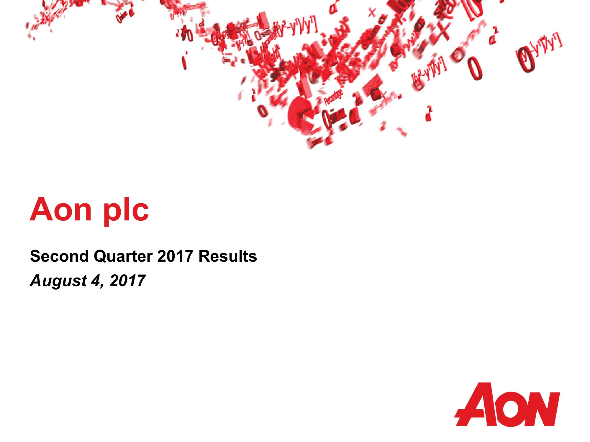 Aon Plc Second Quarter 2017 Results image