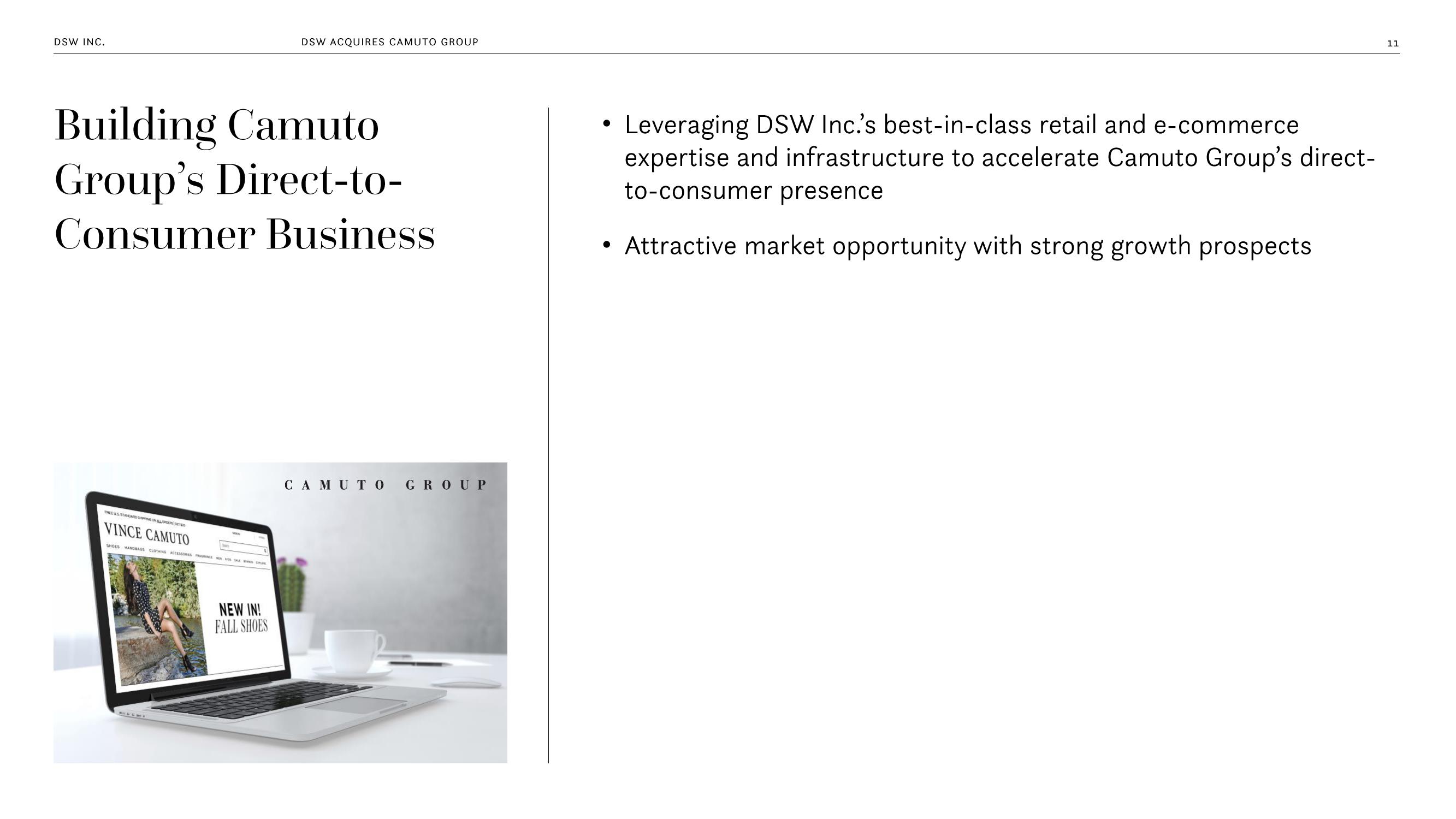 DSW Inc. Acquires Camuto Group Special Conference slide image #11