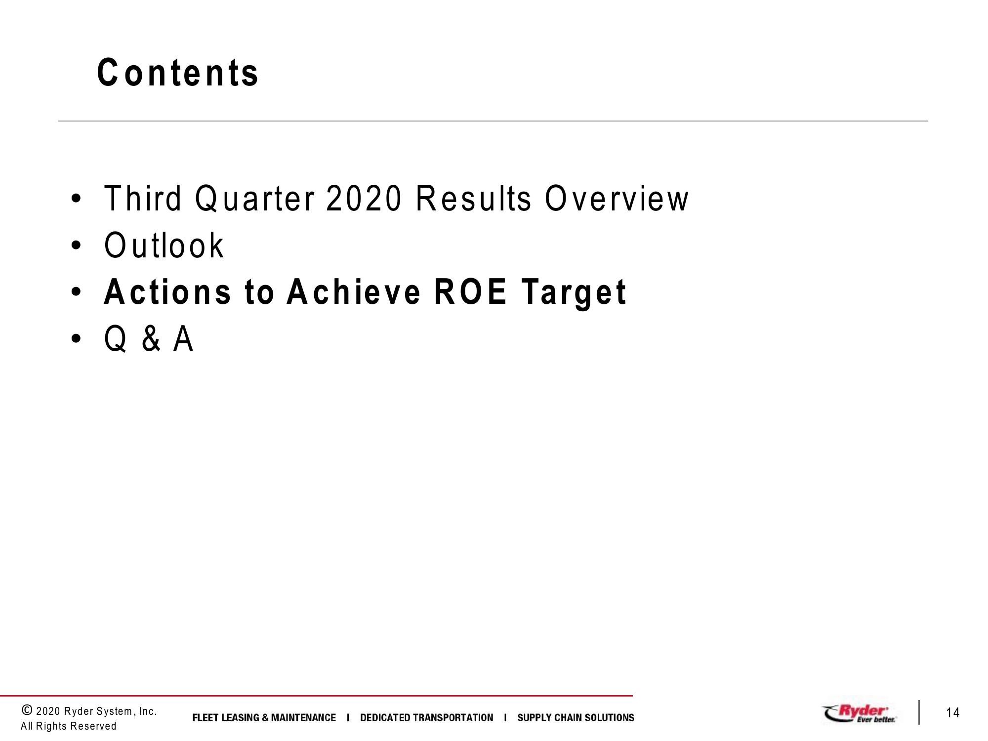 Third Quarter 2020 Earnings Conference Call slide image #14